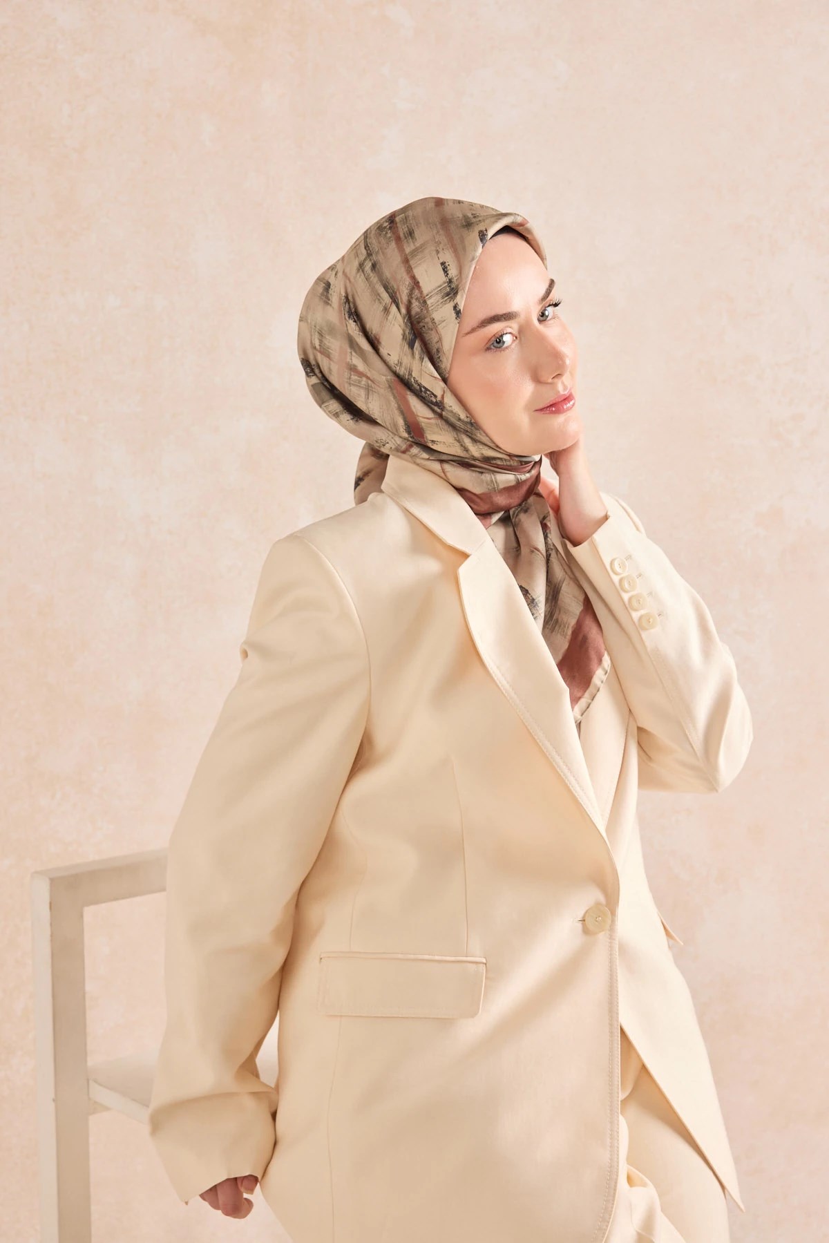 Silk Home Twill İpek Desenli Eşarp 11527