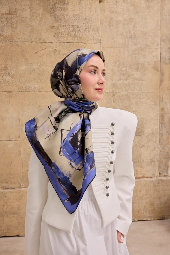 Silk Home Twill İpek Desenli Eşarp 11529