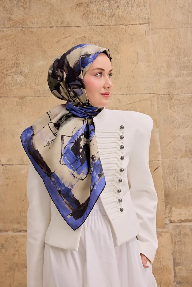 Silk Home Twill İpek Desenli Eşarp 11529