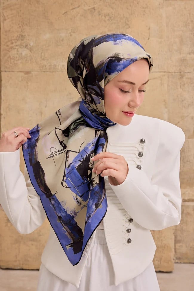 Silk Home Twill İpek Desenli Eşarp 11529