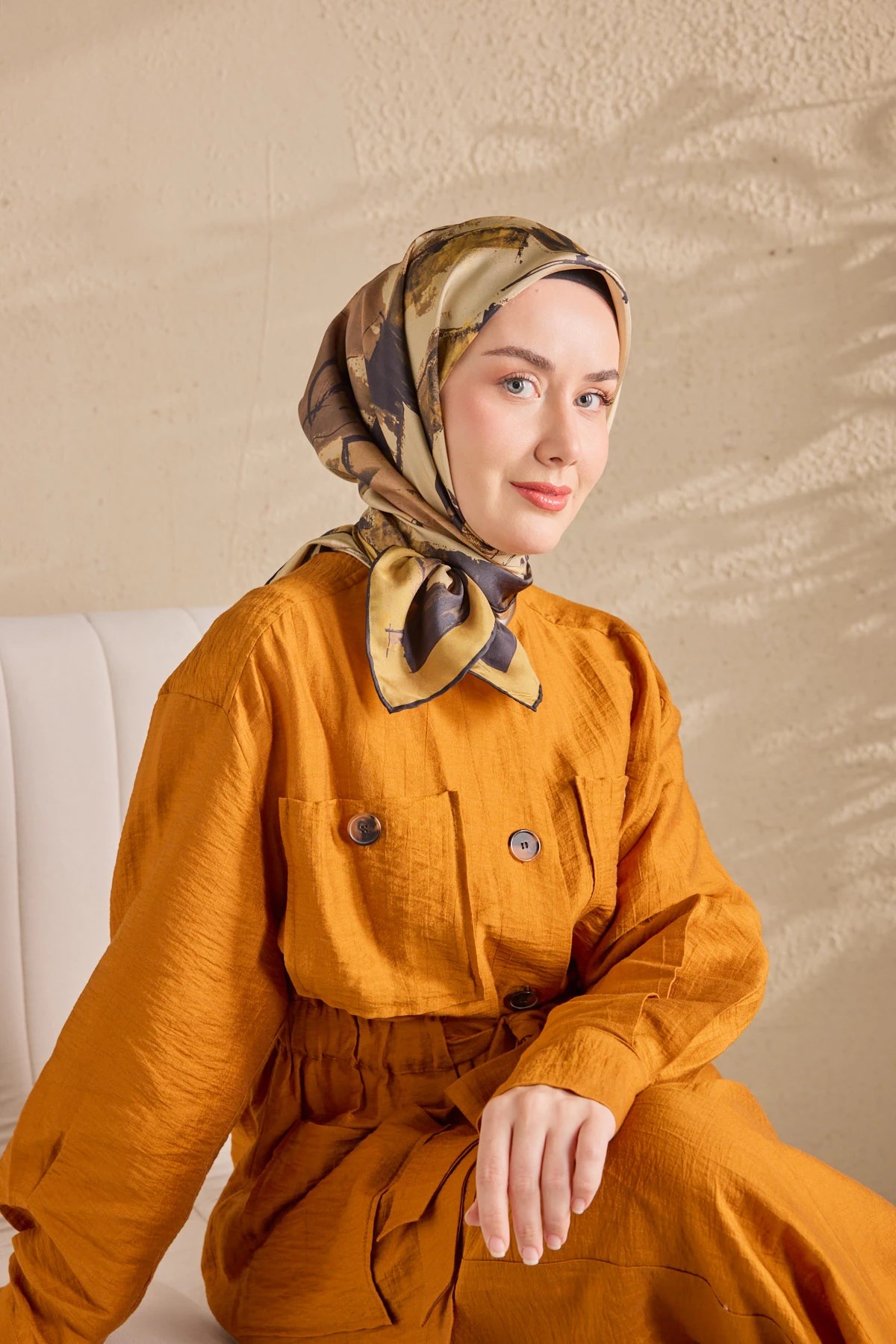 Silk Home Twill İpek Desenli Eşarp 11529