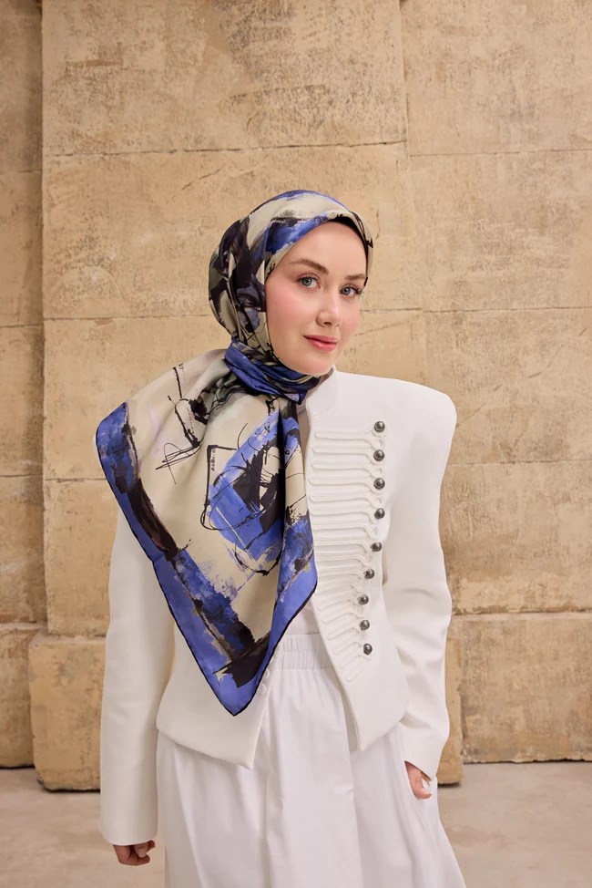 Silk Home Twill İpek Desenli Eşarp 11529