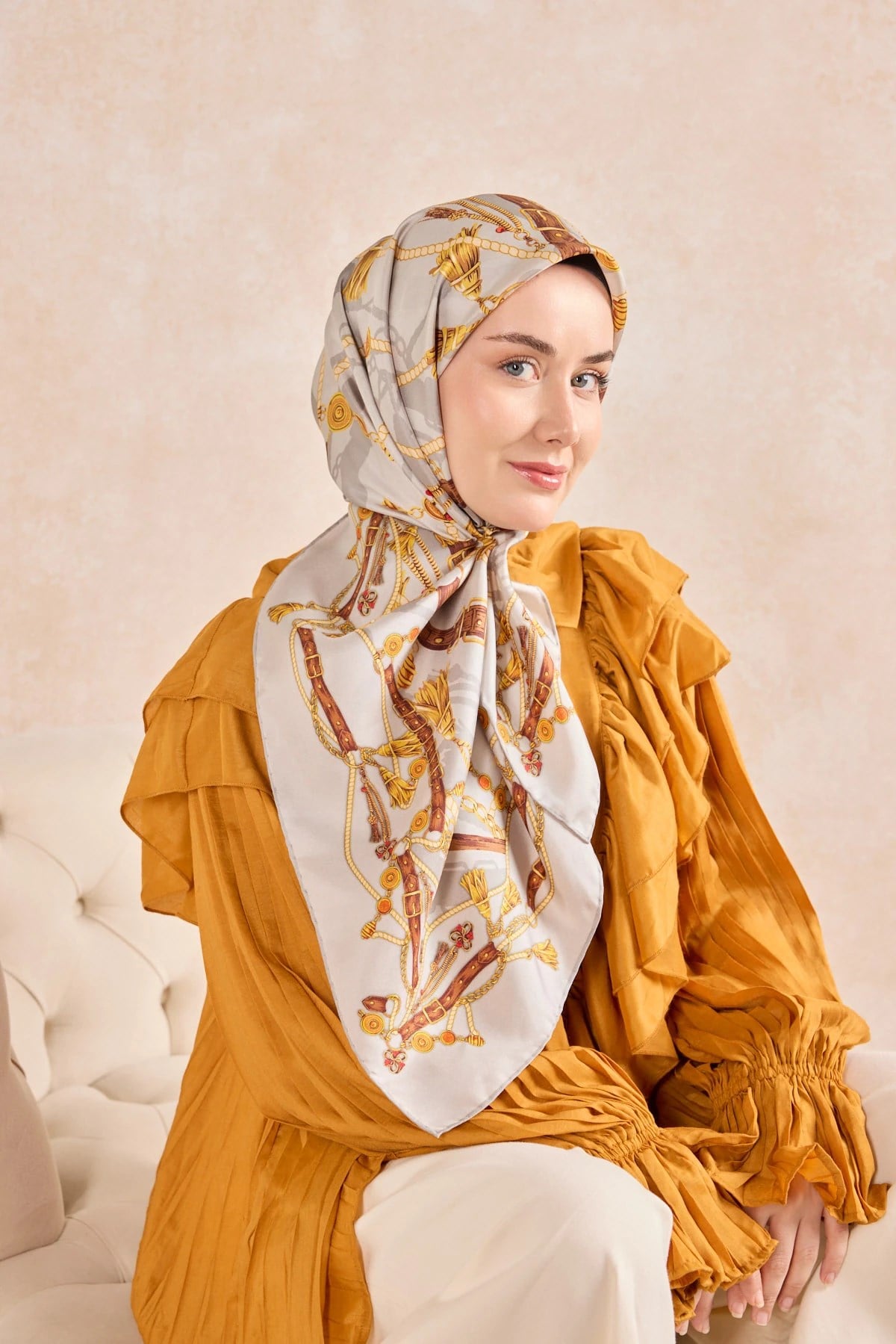 Silk Home Twill İpek Desenli Eşarp 11530