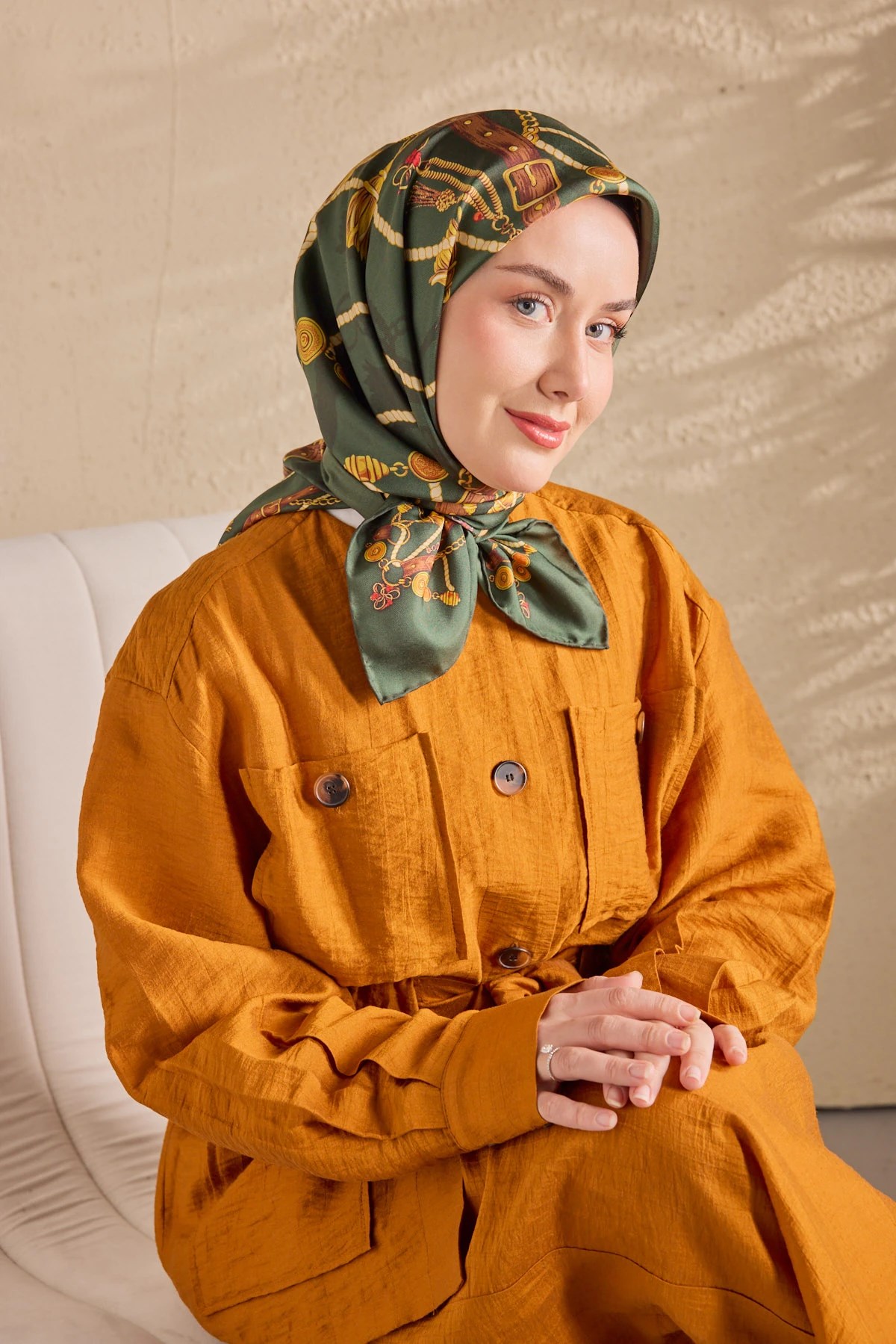 Silk Home Twill İpek Desenli Eşarp 11530