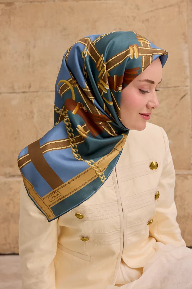 Silk Home Twill İpek Desenli Eşarp 11533