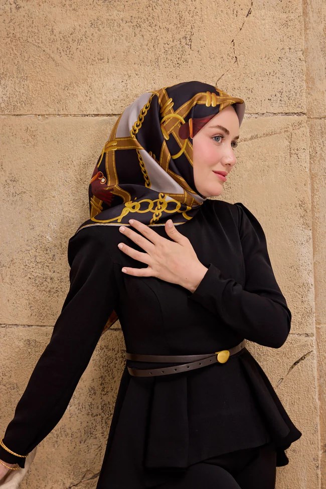 Silk Home Twill İpek Desenli Eşarp 11533