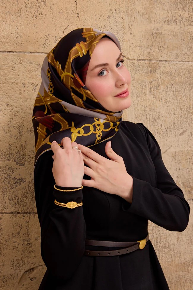 Silk Home Twill İpek Desenli Eşarp 11533