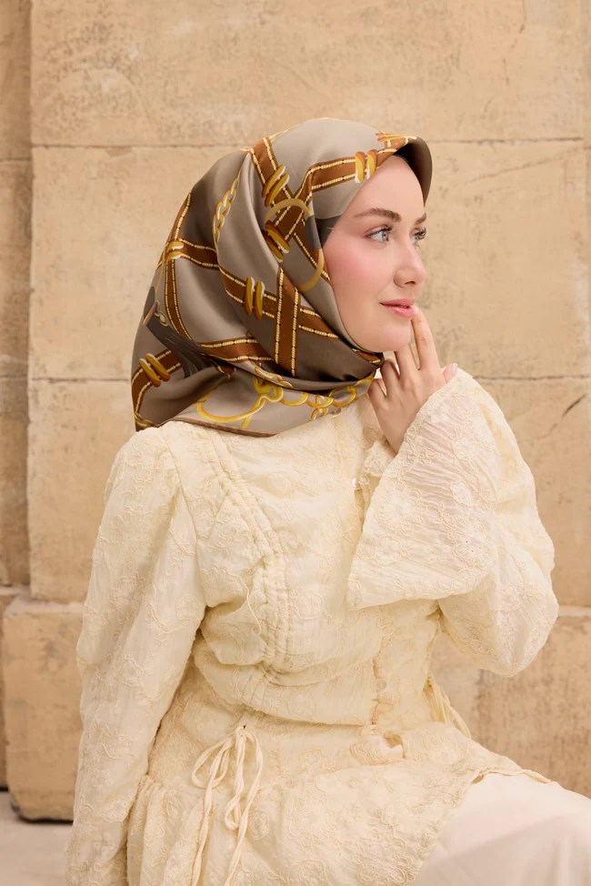 Silk Home Twill İpek Desenli Eşarp 11533