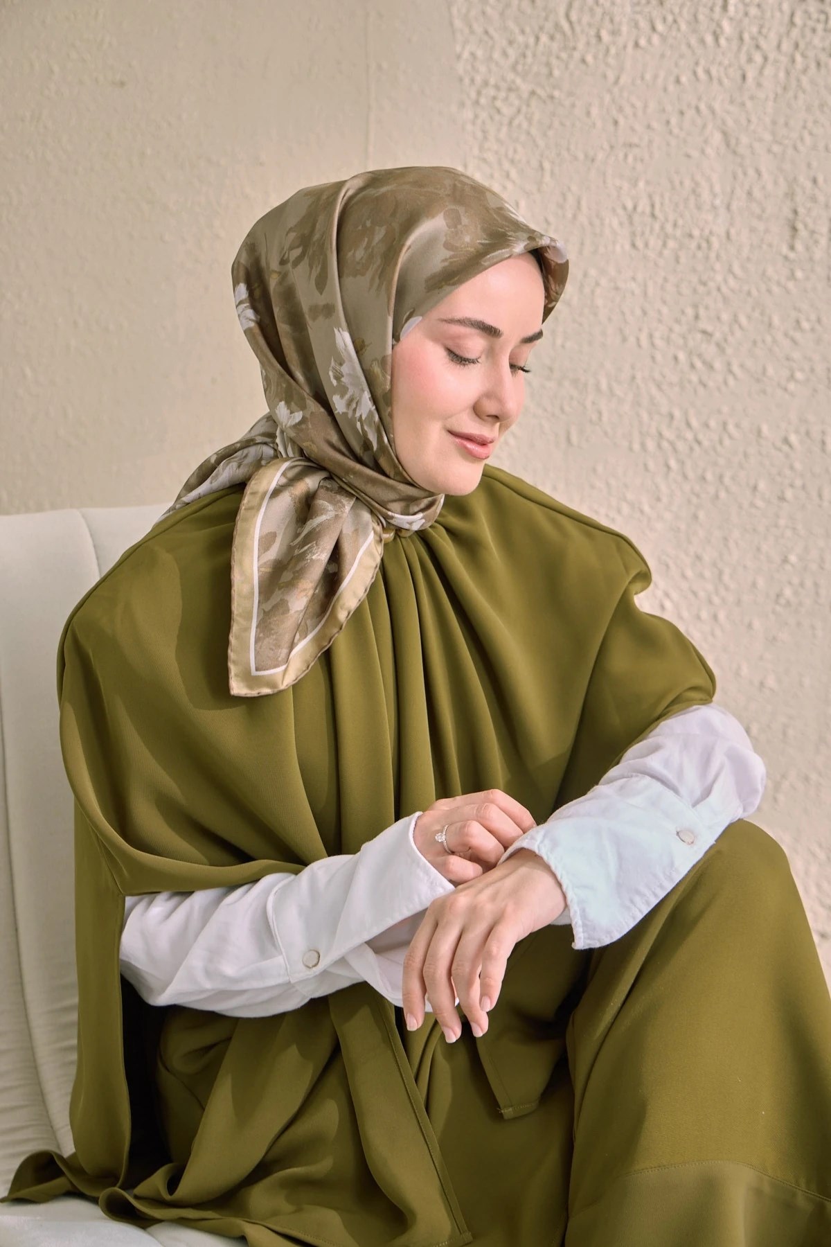 Silk Home Twill İpek Desenli Eşarp 11534