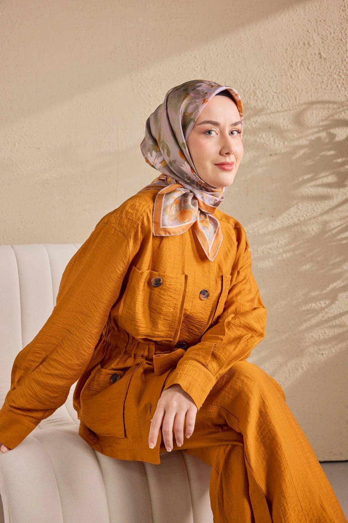 Silk Home Twill İpek Desenli Eşarp 11534