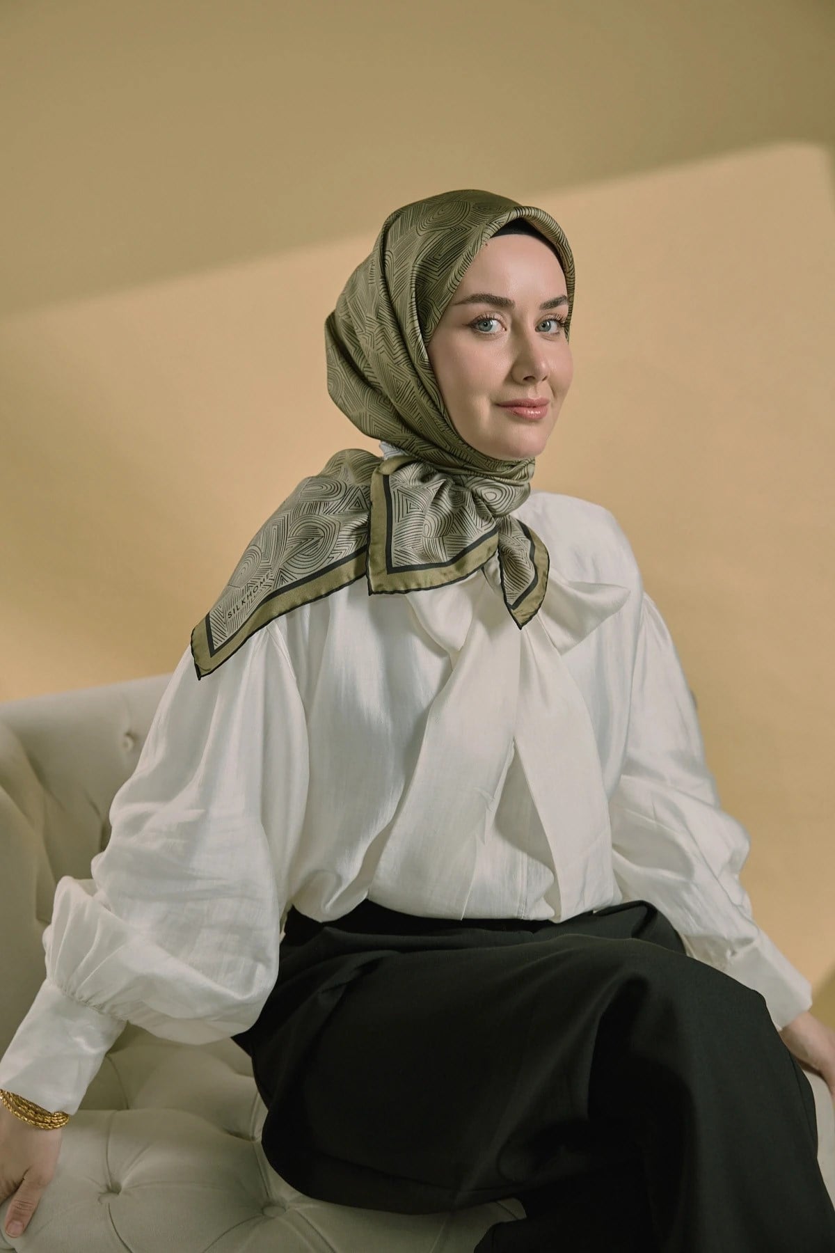 Silk Home Twill İpek Desenli Eşarp 11536