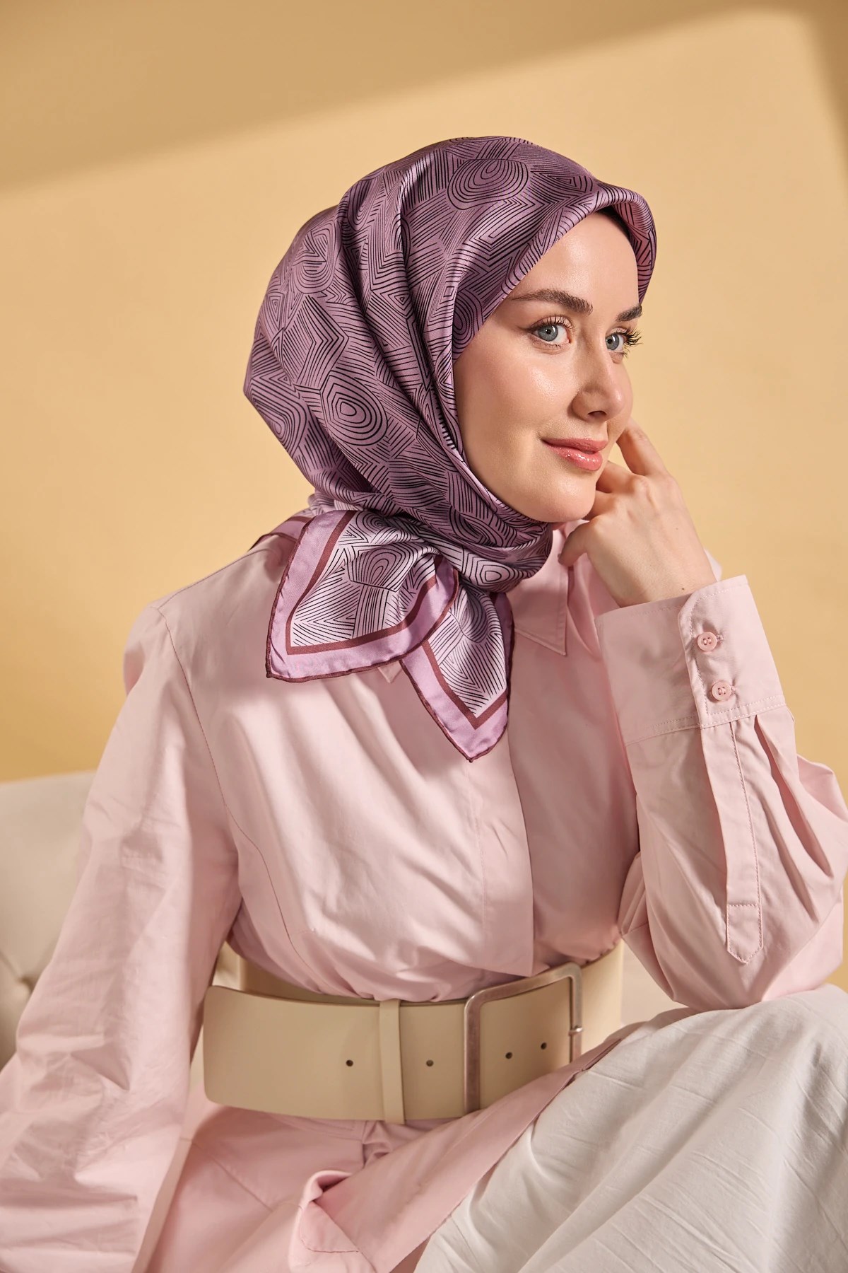 Silk Home Twill İpek Desenli Eşarp 11536