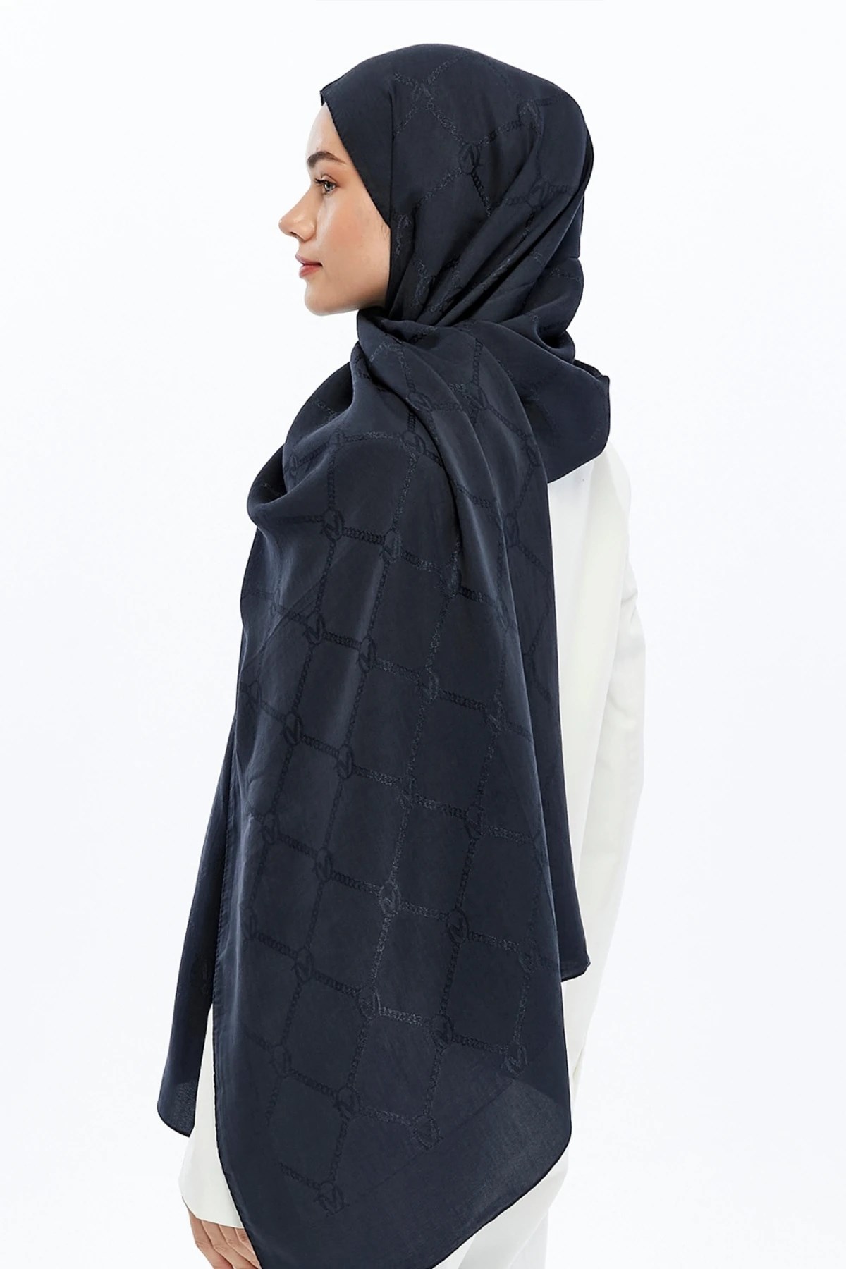 Valentino Orlandi Alia Serisi Monogram Desen Şal