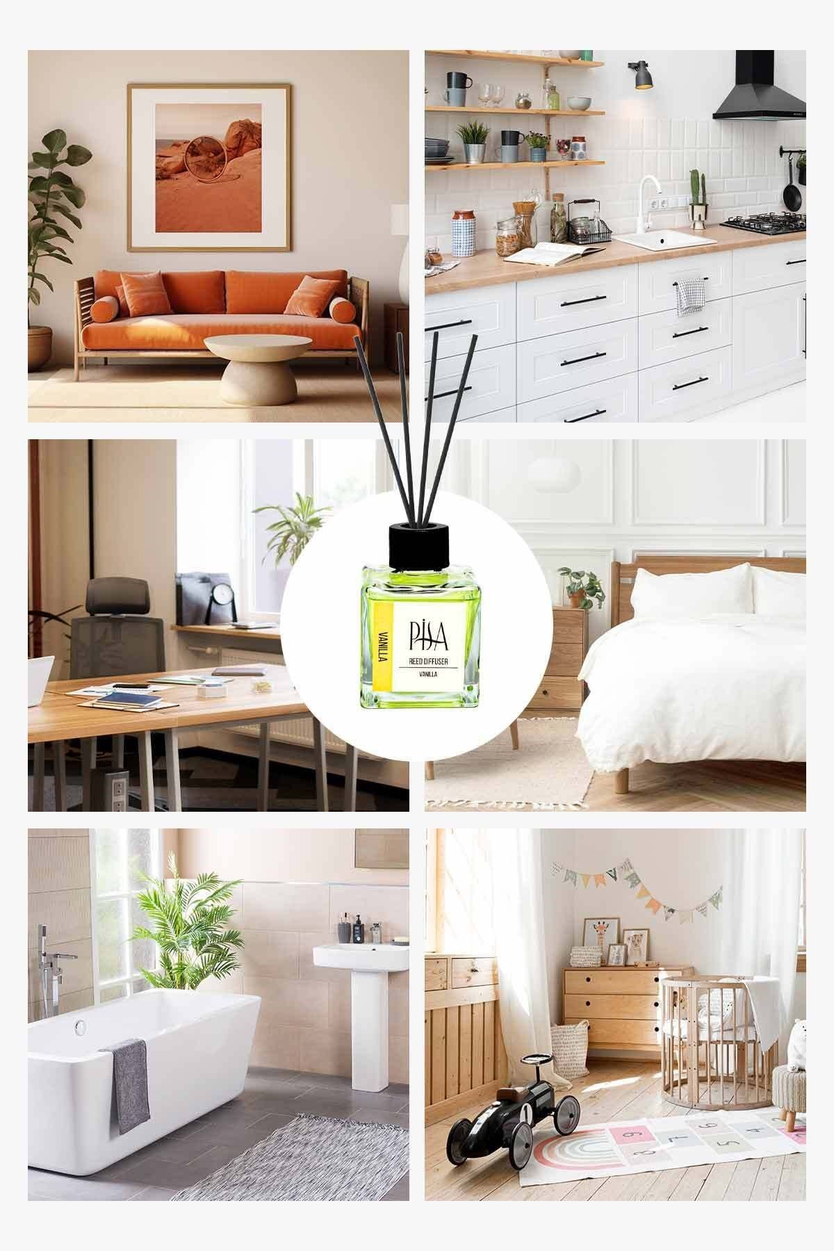 Vanilya Çubuklu Oda Kokusu Vanilla Reed Diffuser 100ml