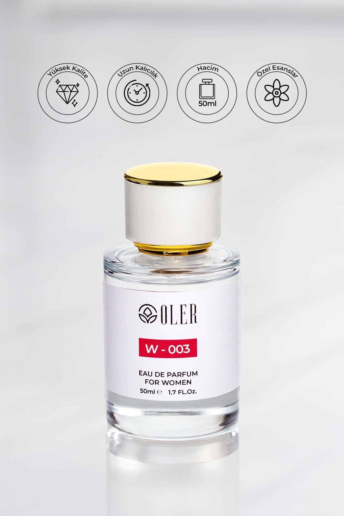W022 Kadın Parfüm EDP 50ml | Meyvemsi & Çiçeksi | Çilek, Menekşe Yaprağı, Yasemin, Gardenya, Vanilya, Misk