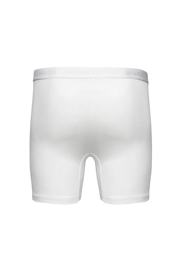 WeWeus 3'lü Beyaz Micro Modal Premium Erkek Uzun Boxer