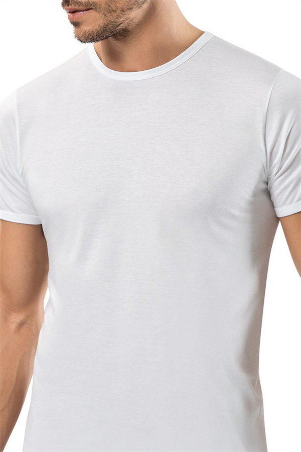 WeWeus Beyaz Micro Modal Premium Erkek T-Shirt 1134