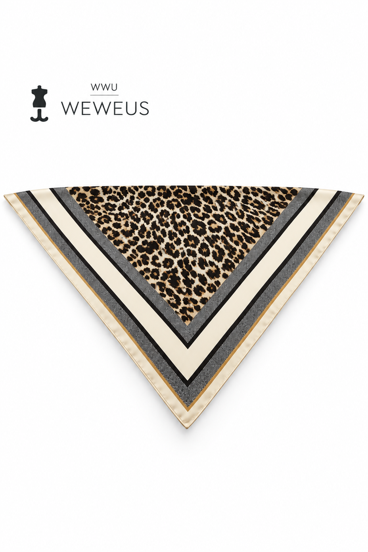 WeWeus Leopar Desen İnce Omuz Şalı & Fular 90x90 cm