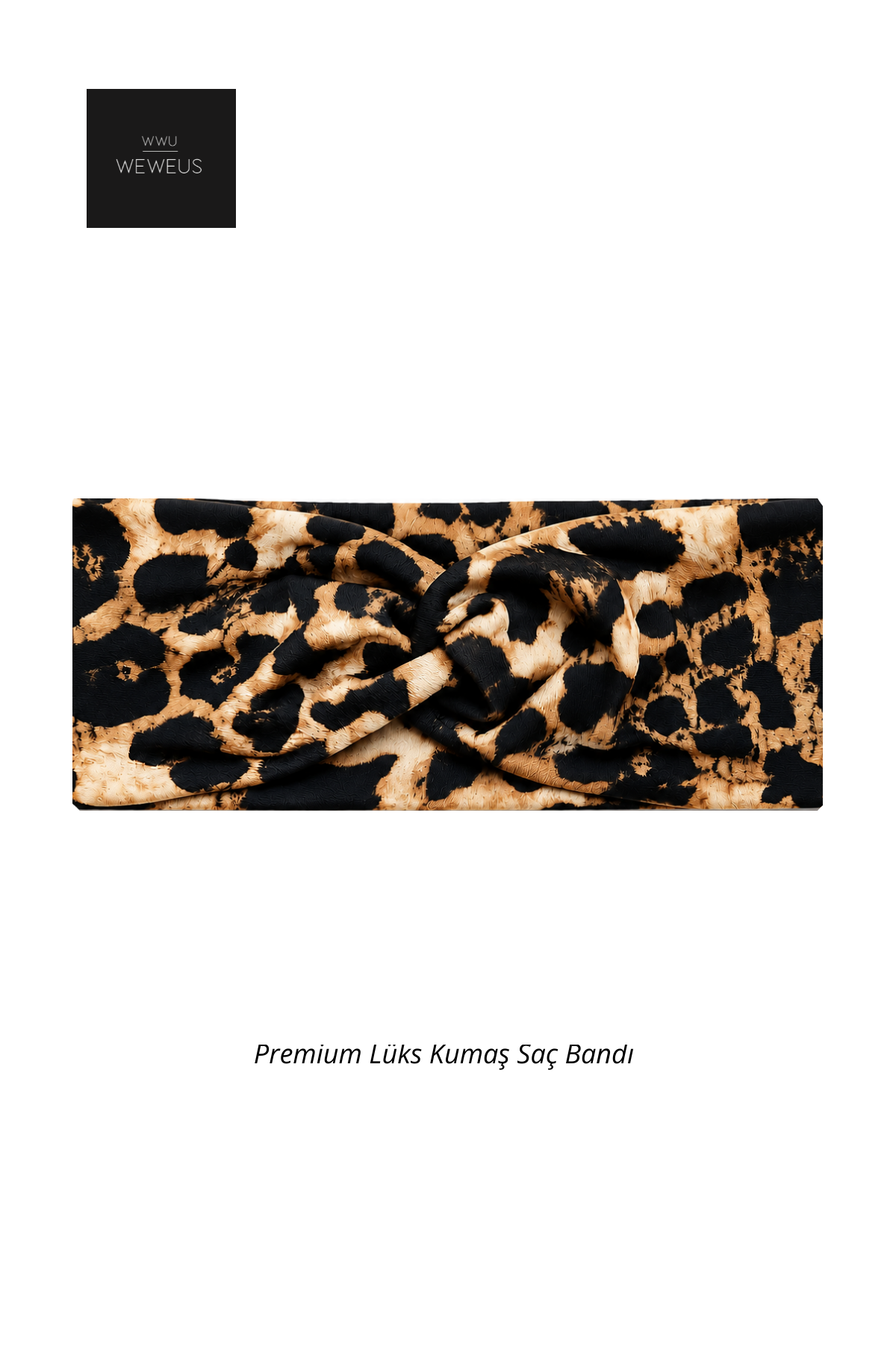 WeWeus Leopar Premium Kadın Dar Saç Bandı