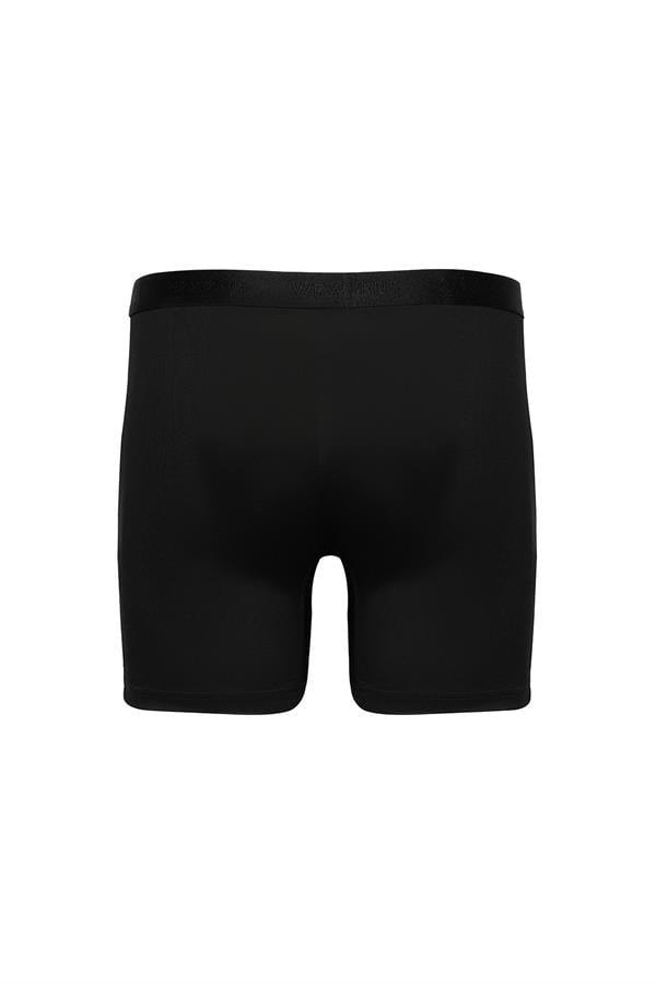 WeWeus Siyah Micro Modal Premium Erkek Uzun Boxer