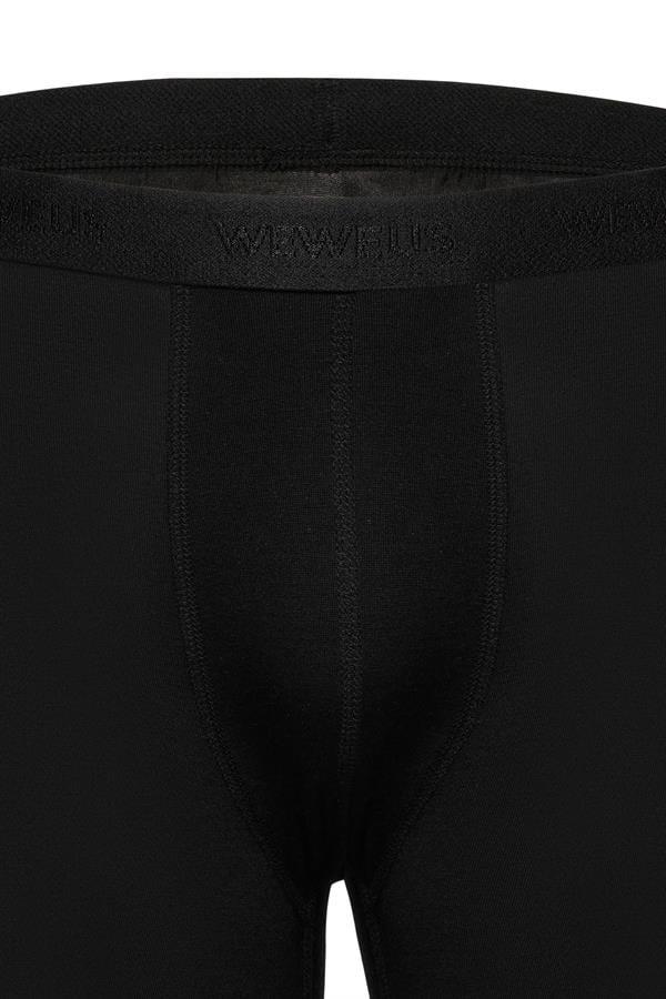 WeWeus Siyah Micro Modal Premium Erkek Uzun Boxer