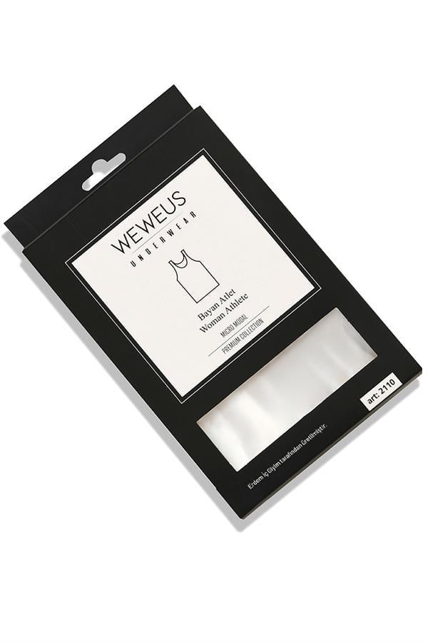 WeWeus Siyah Micro Modal Premium Kadın Atlet