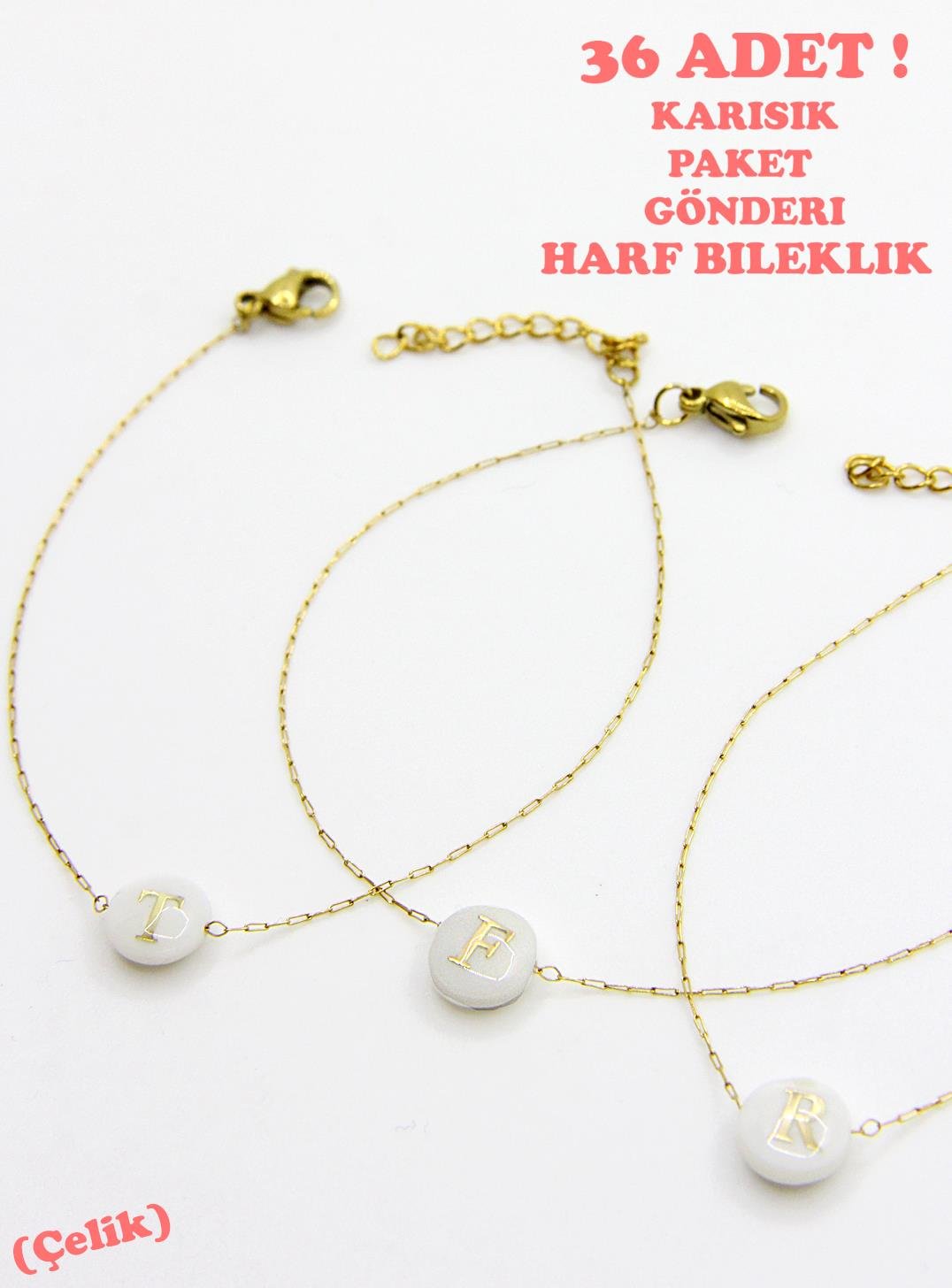 316L Çelik Harf Bileklik