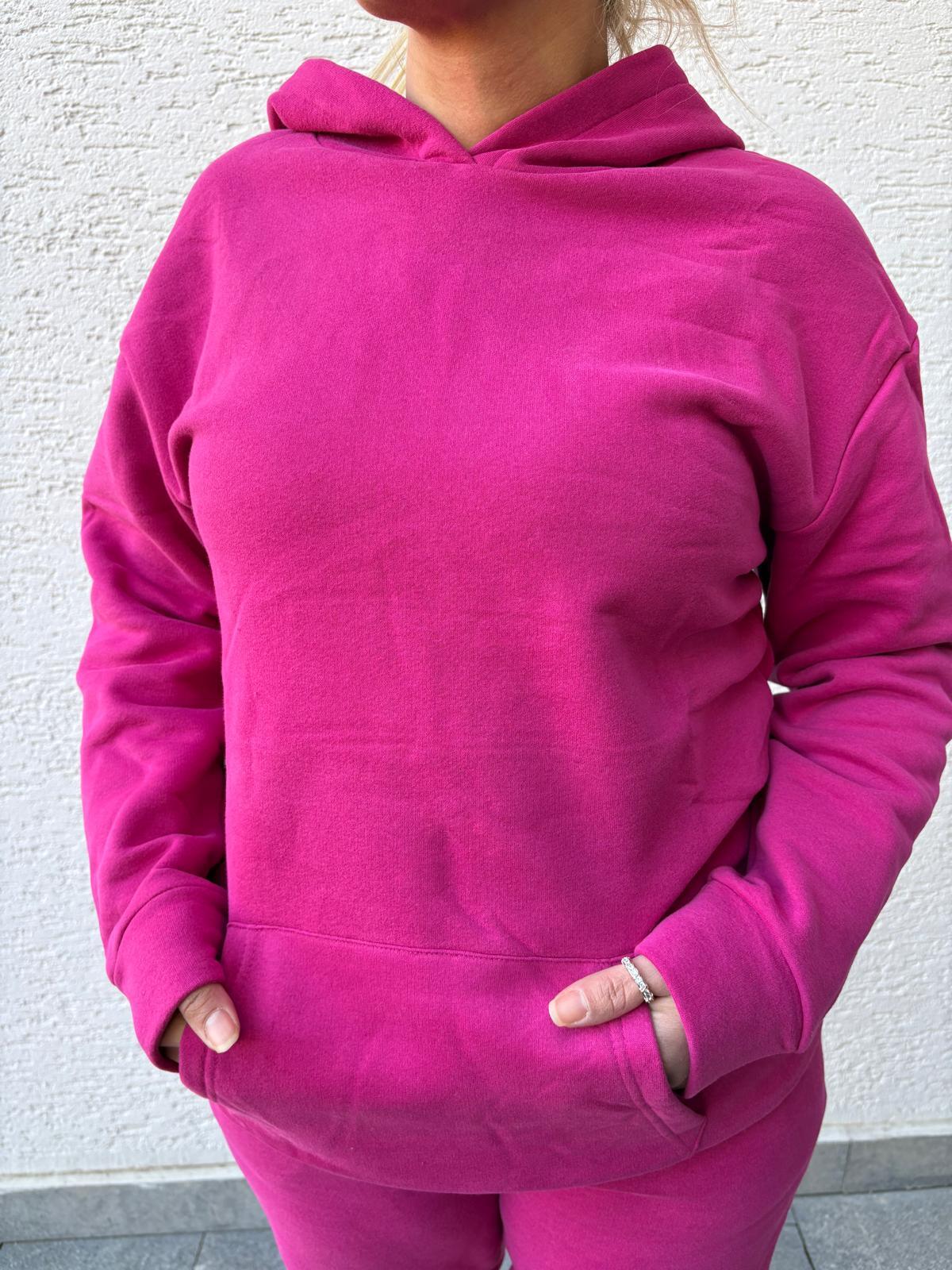 Pembe Kapşonlu Eşortman Takım