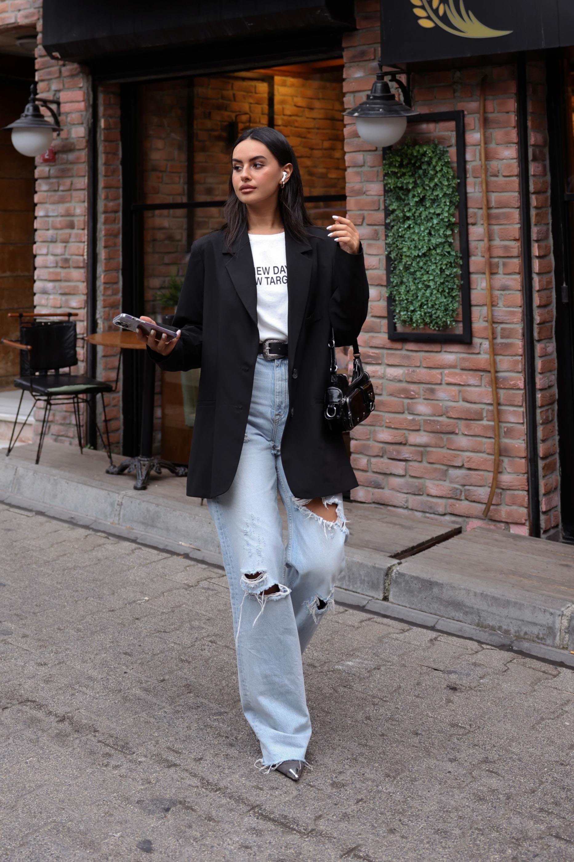 Oversize Blazer Ceket Siyah