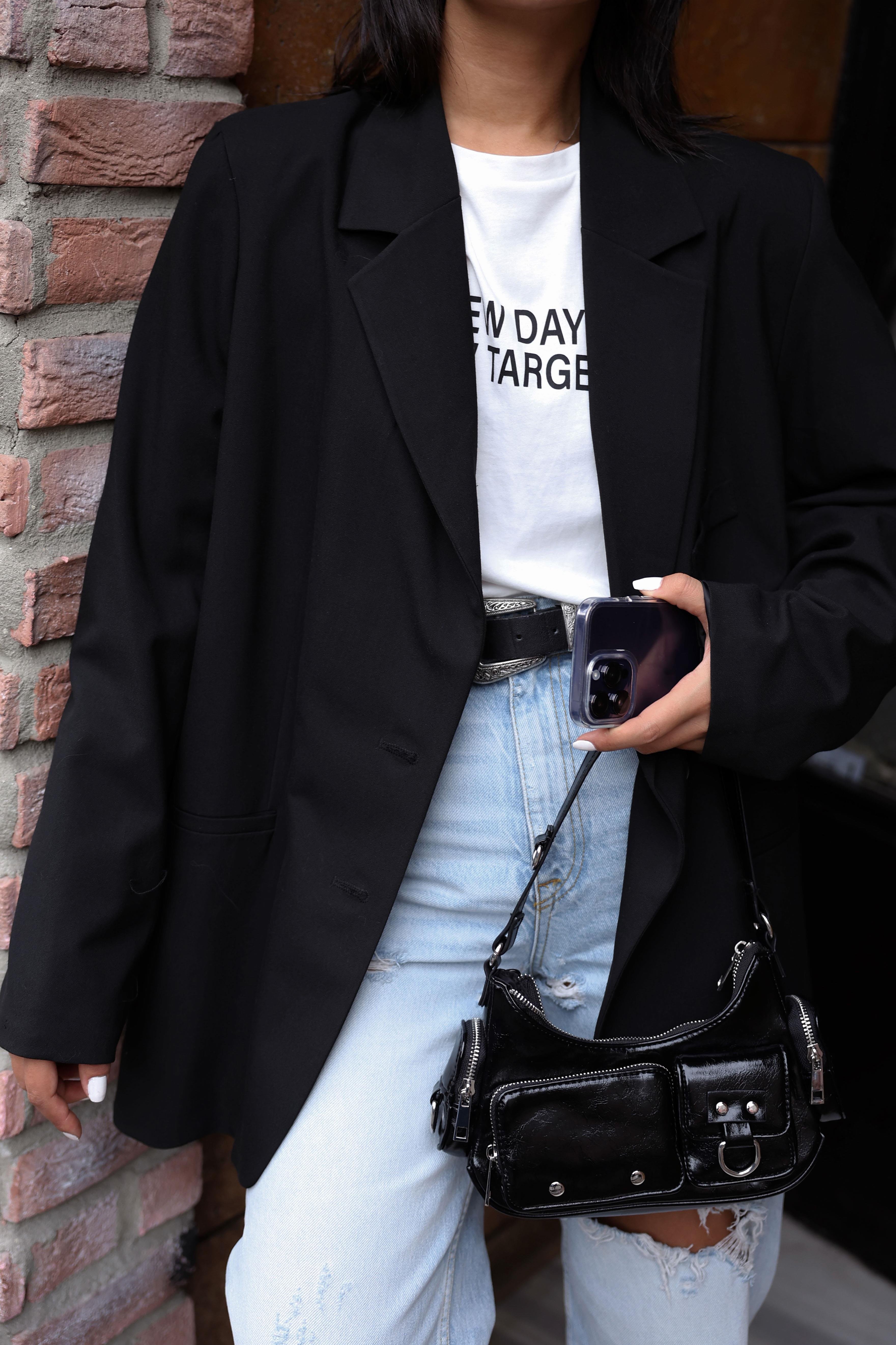Oversize Blazer Ceket Siyah