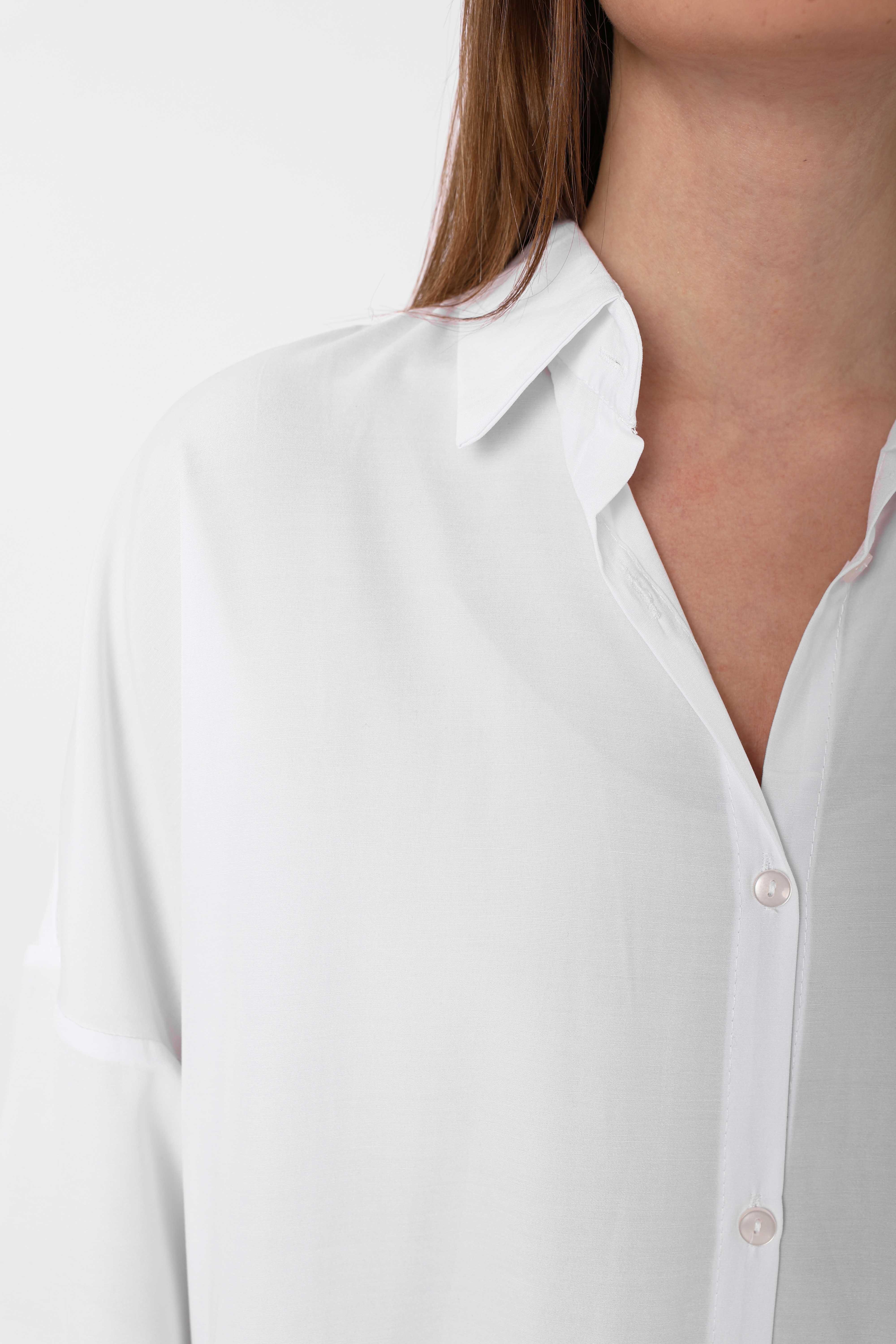 Basic Poplin Gömlek Beyaz