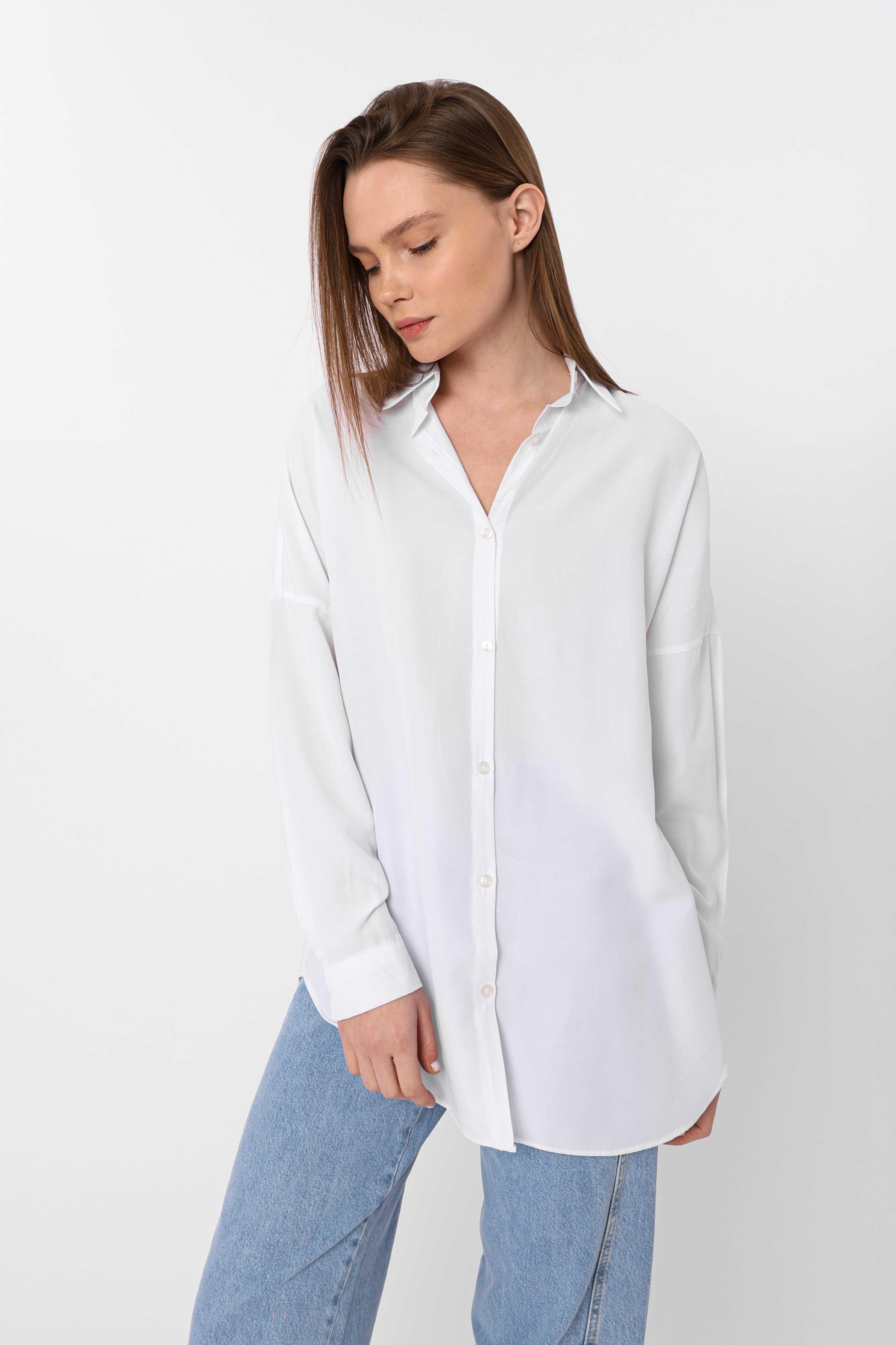 Basic Poplin Gömlek Beyaz