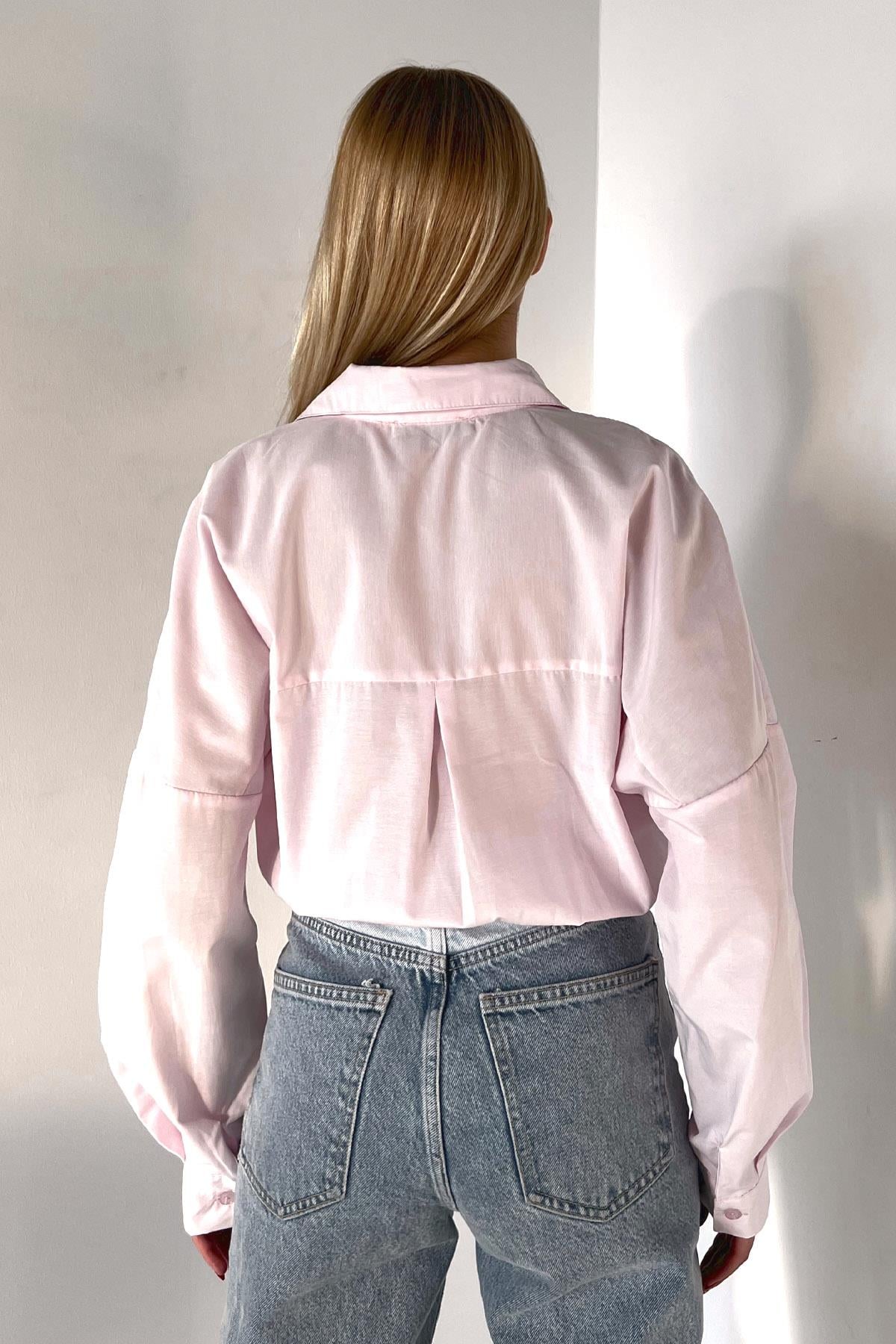 Basic Poplin Gömlek Pudra