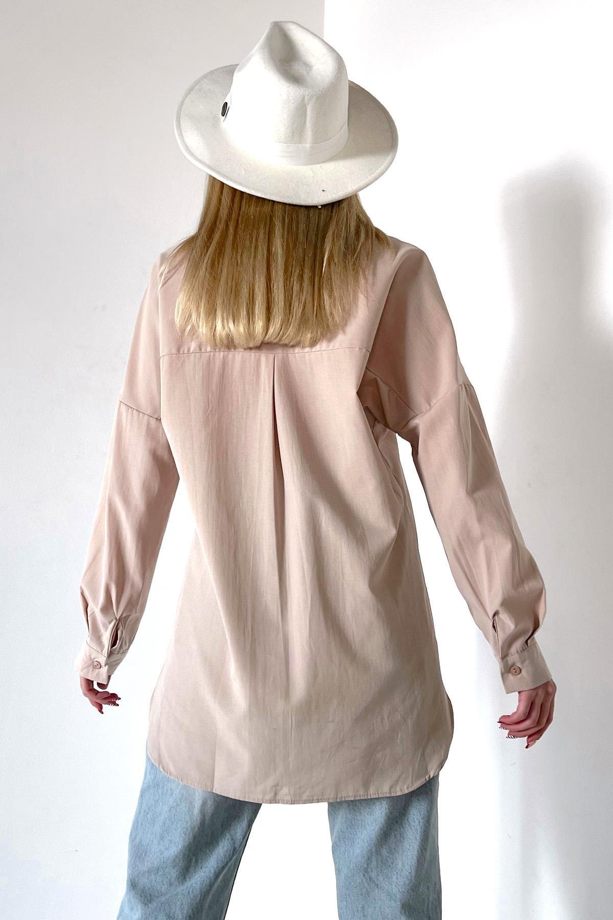 Basic Poplin Gömlek Taş