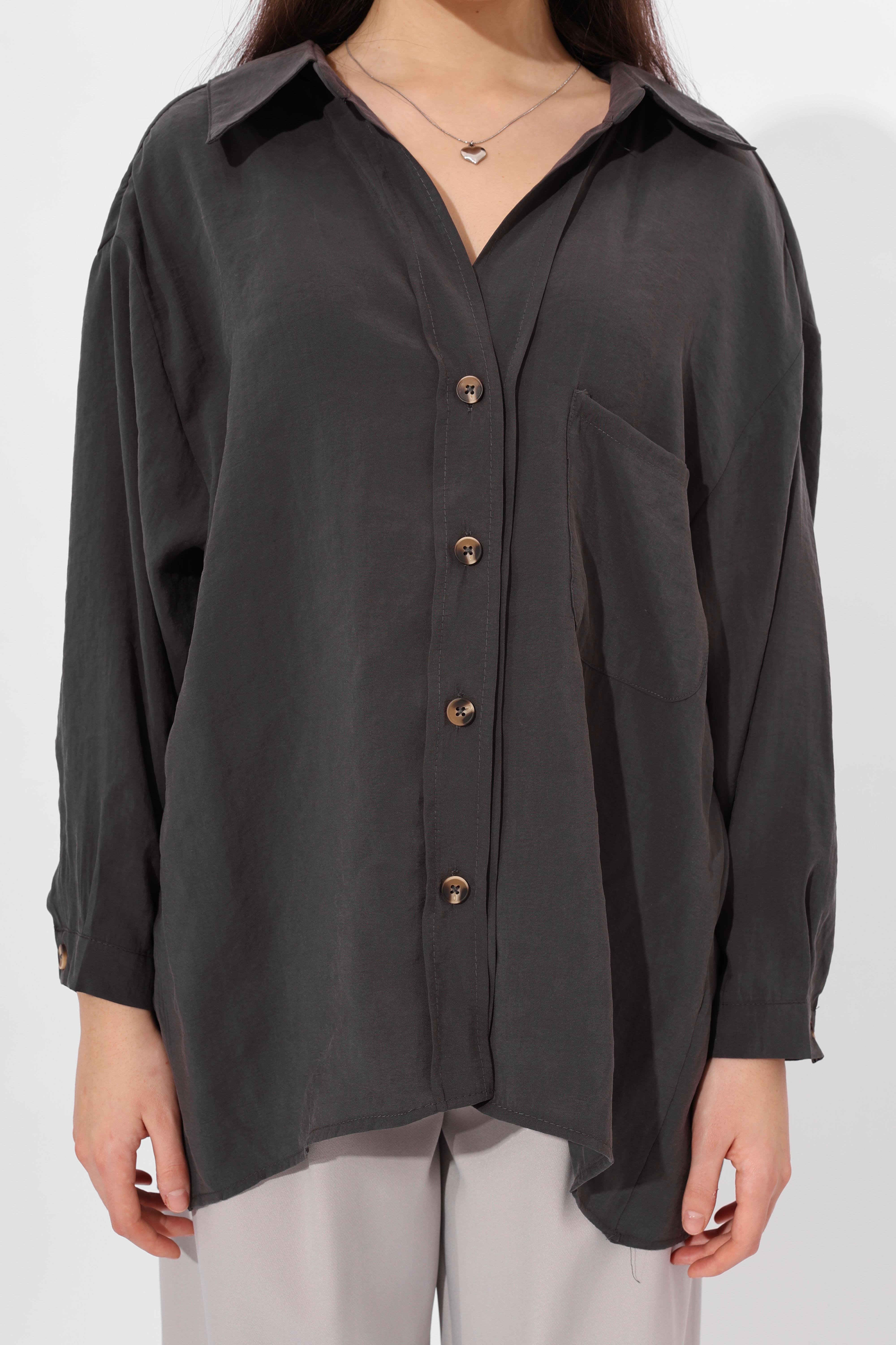 Toptan Basic Salaş Gömlek Antrasit