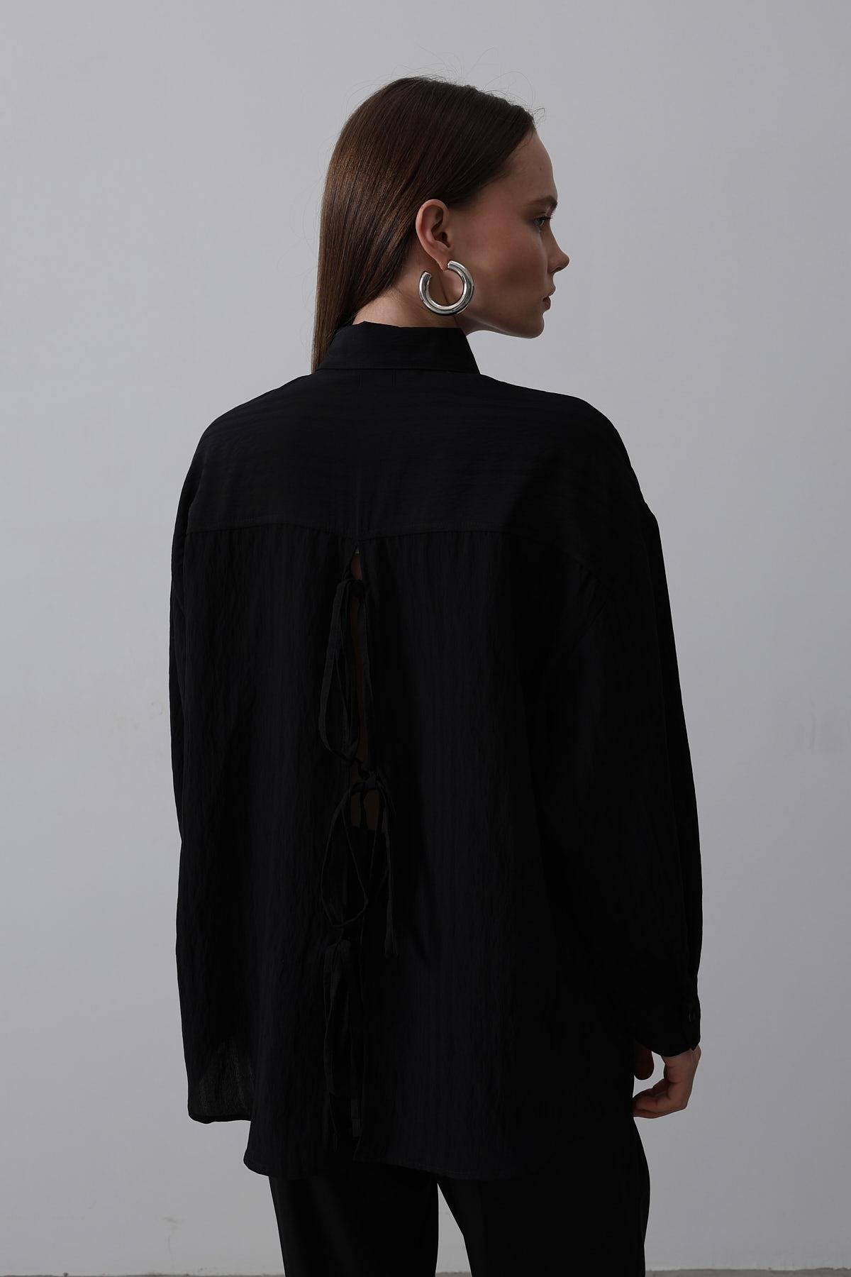 Basic Oversize Gömlek - Siyah