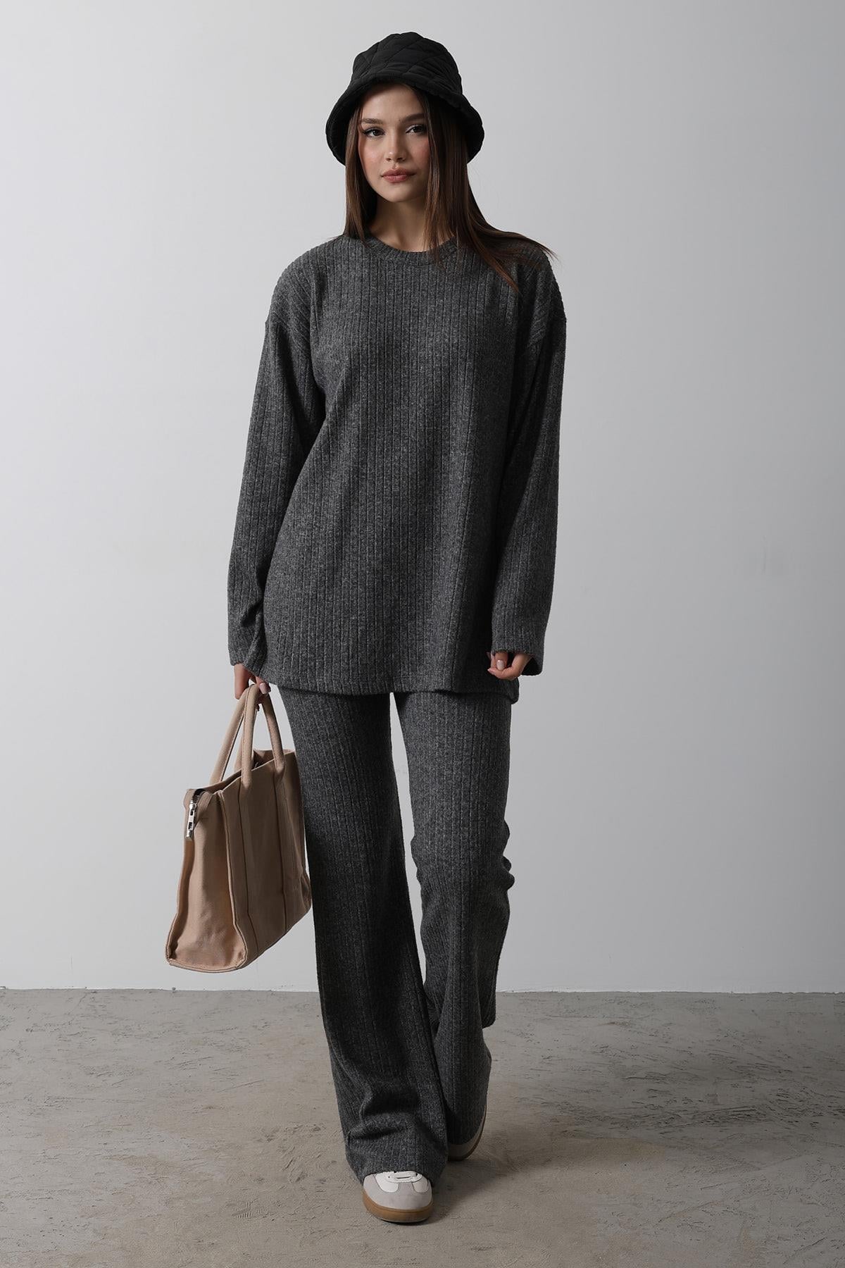 Düz Basic Örme Takım - Antrasit