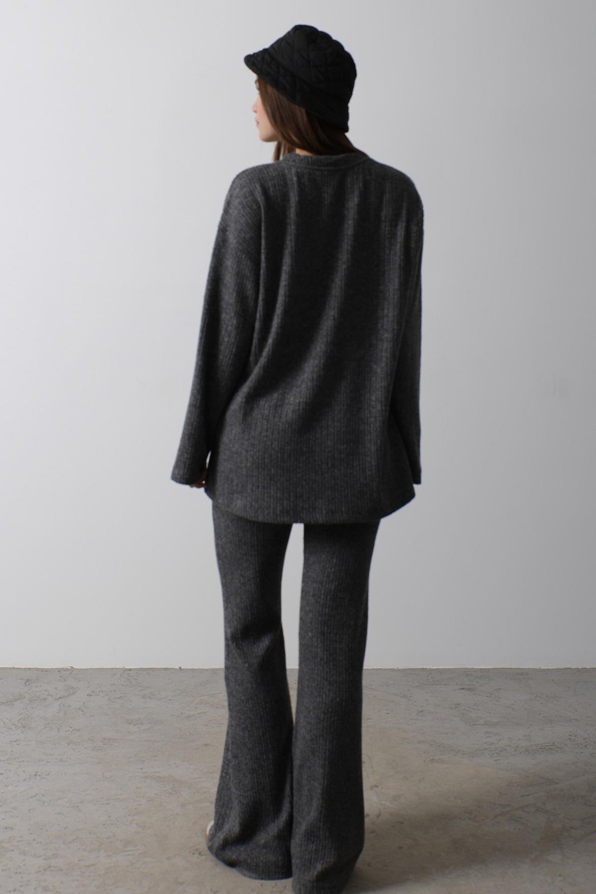 Düz Basic Örme Takım - Antrasit