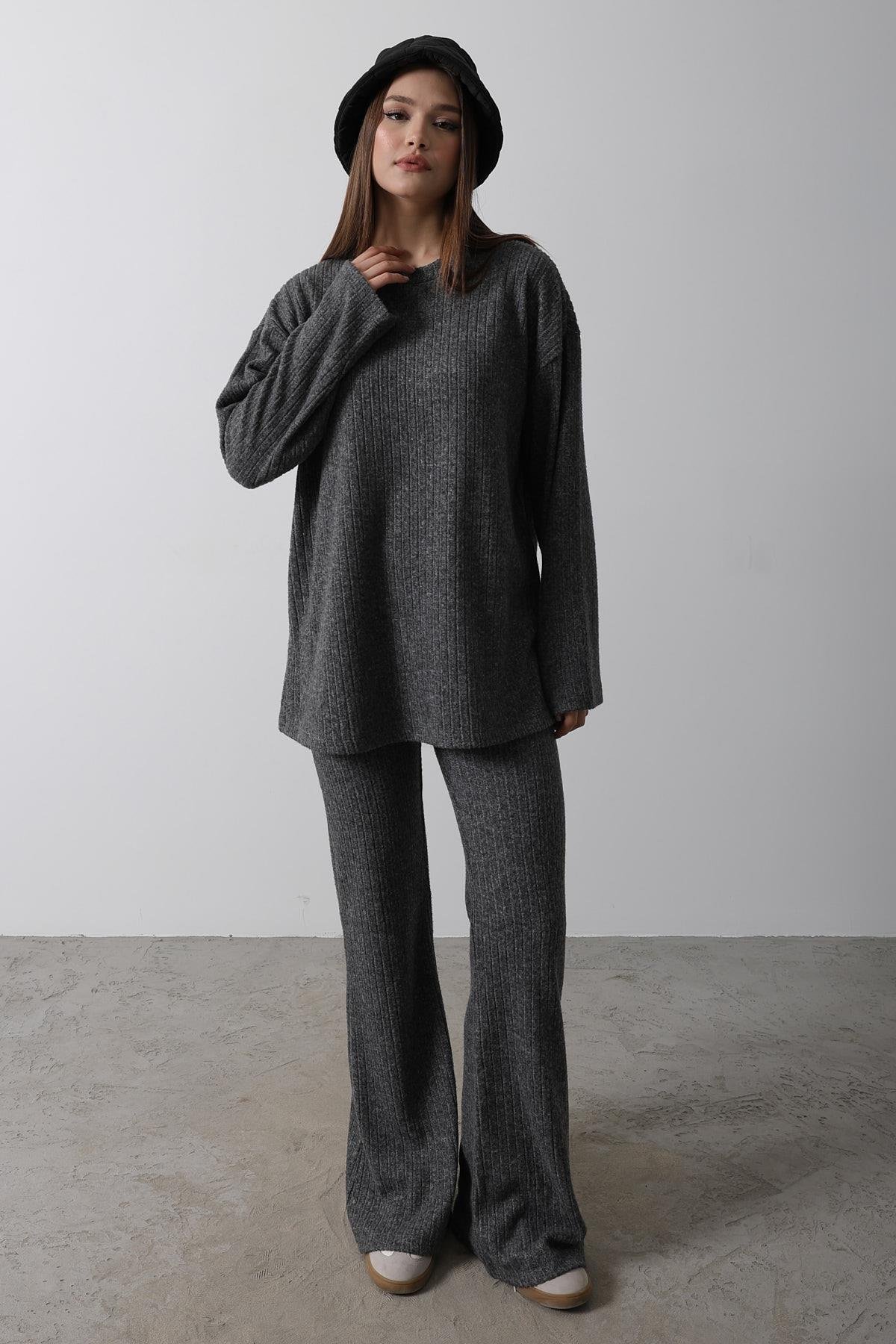 Düz Basic Örme Takım - Antrasit