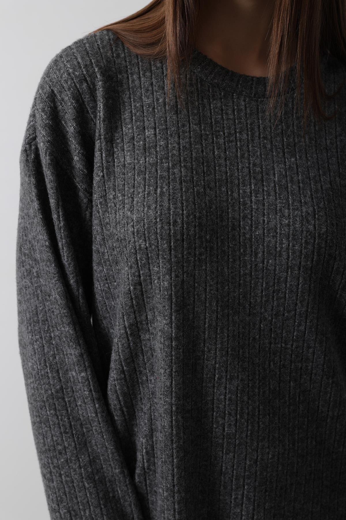 Düz Basic Örme Takım - Antrasit