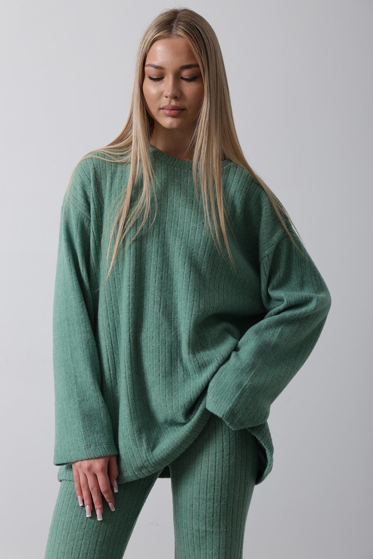 Düz Basic Örme Takım - Çağla Yeşili