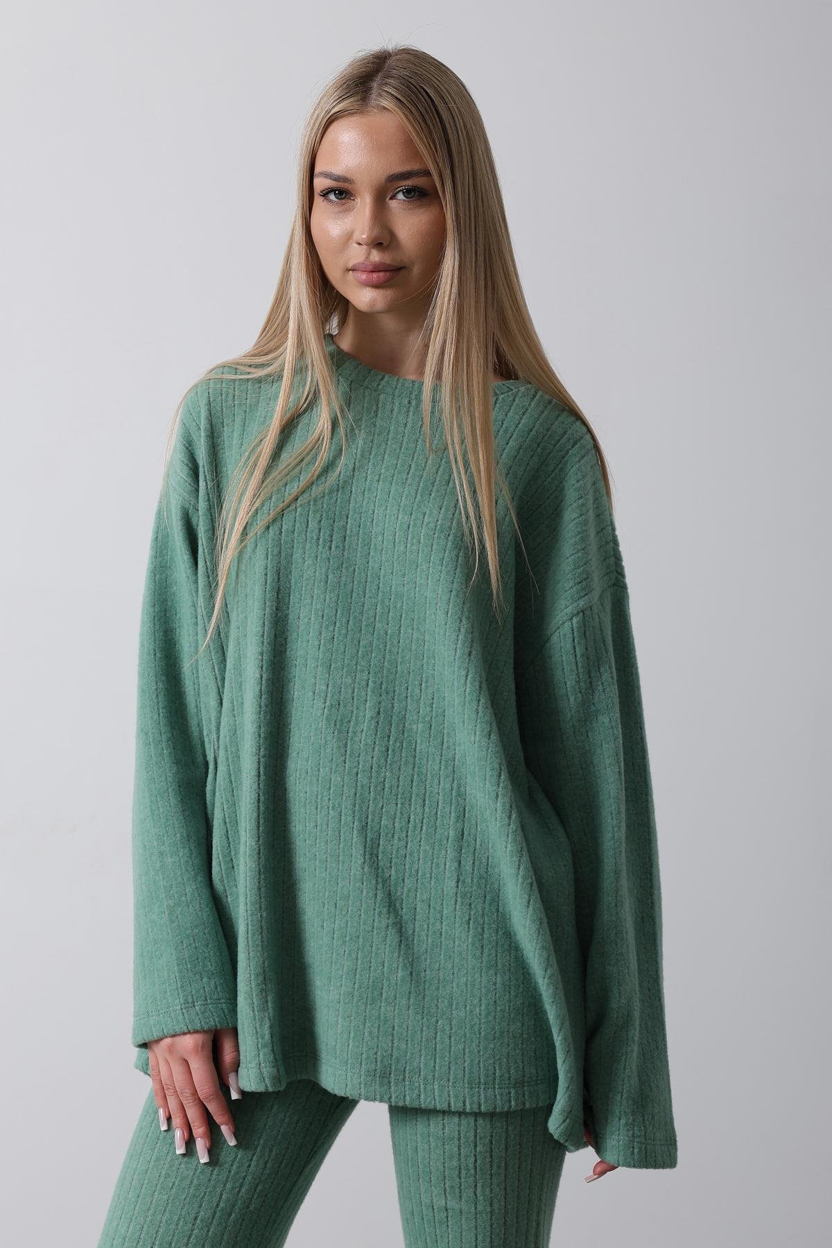 Düz Basic Örme Takım - Çağla Yeşili