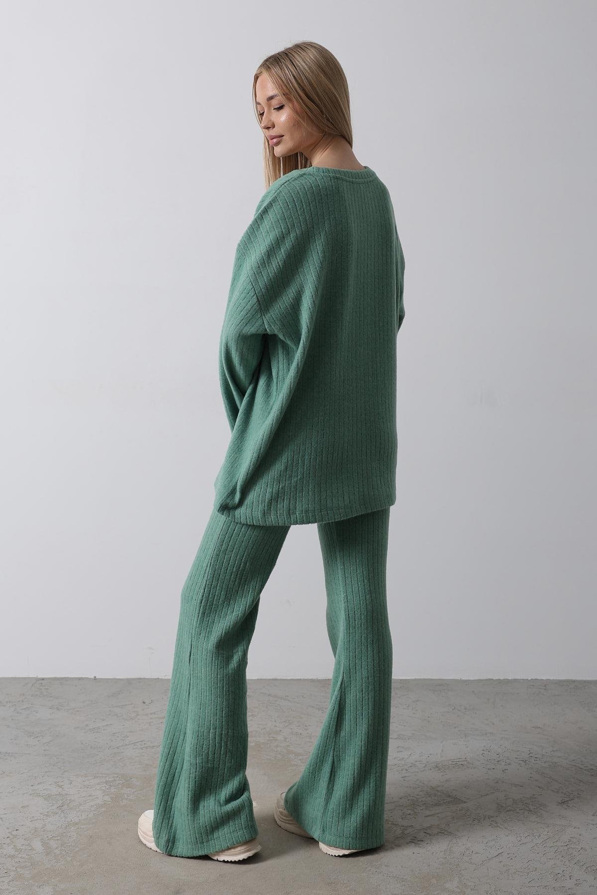 Düz Basic Örme Takım - Çağla Yeşili