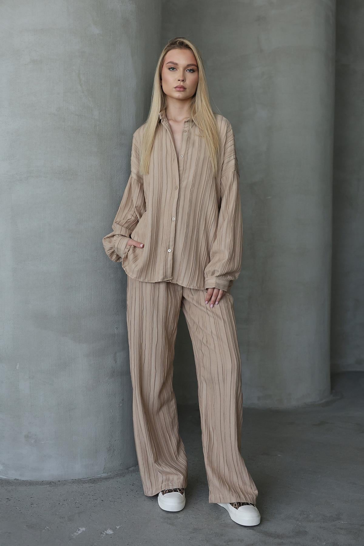 Pliseli Gömlek - Taş