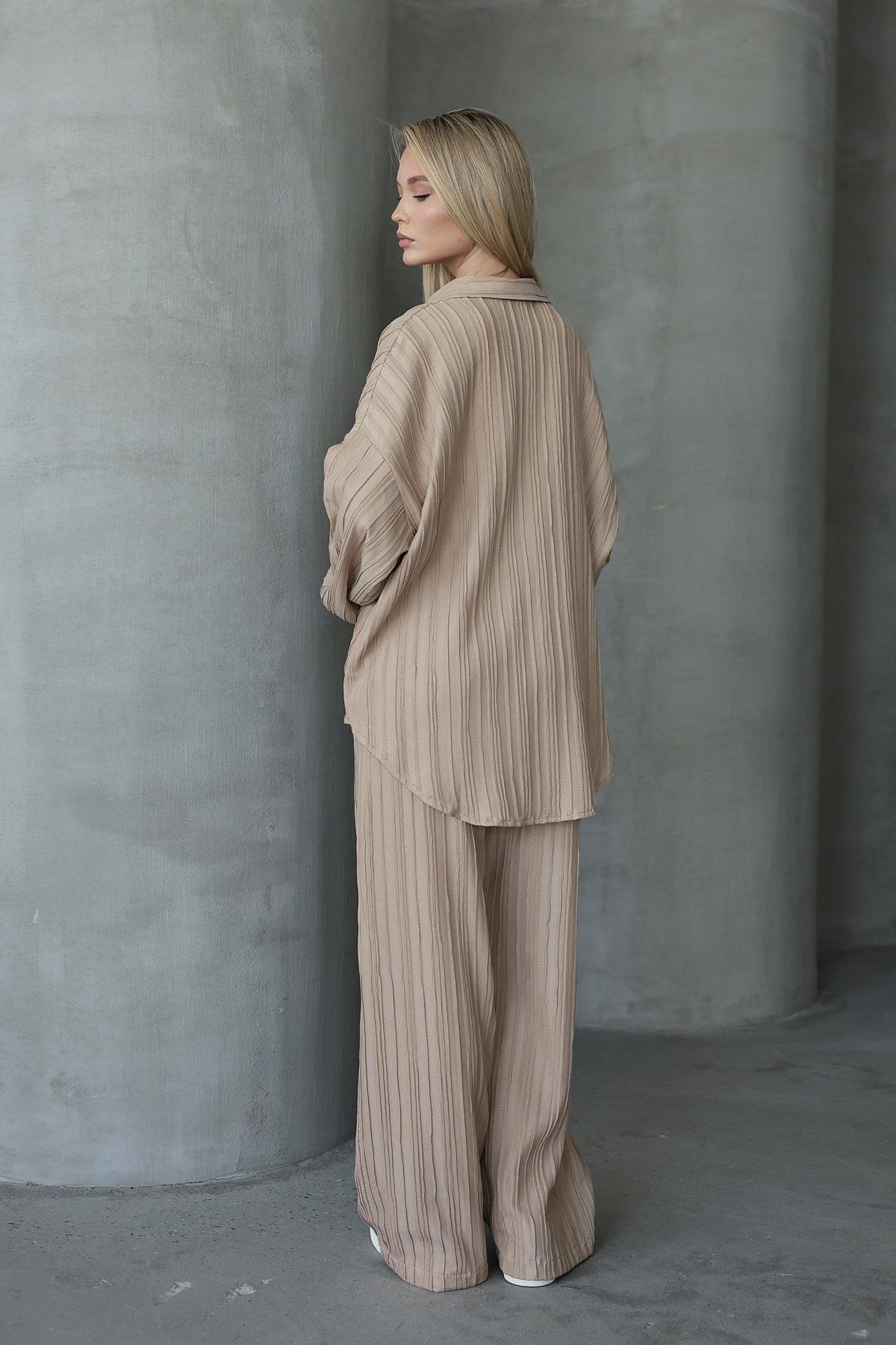 Pliseli Gömlek - Taş