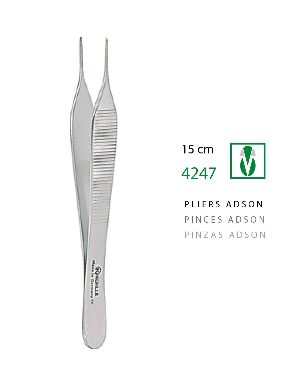 Dişli Penset Adson 15cm