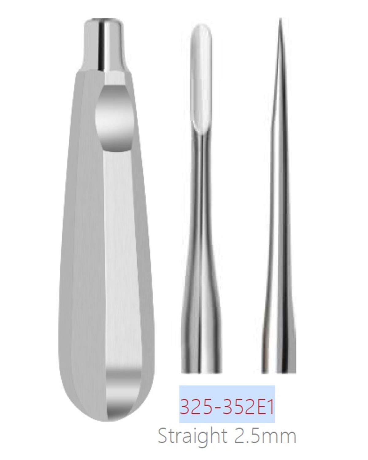 Düz Lüxatör Elevatör Lüxatör 2.5mm 16cm