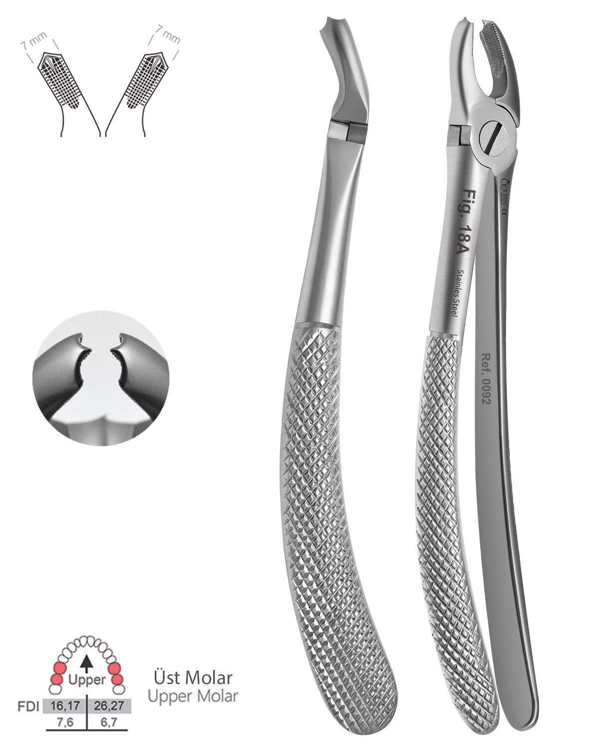Üst Molar Davyesi Fig. 18A 6,75mm 16cm