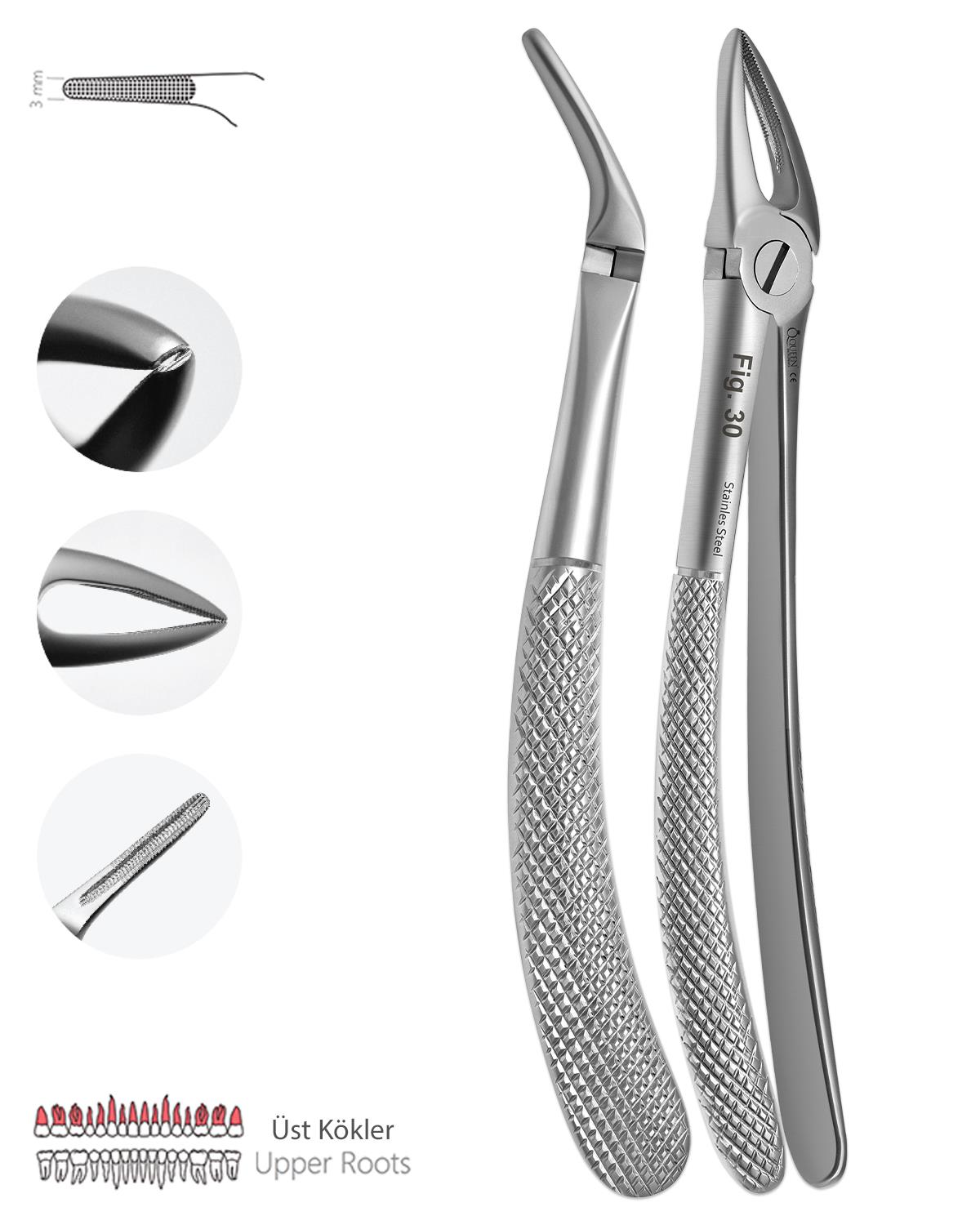 Üst Sol Molar Davyesi Fig. 30 3,5mm 16,8cm