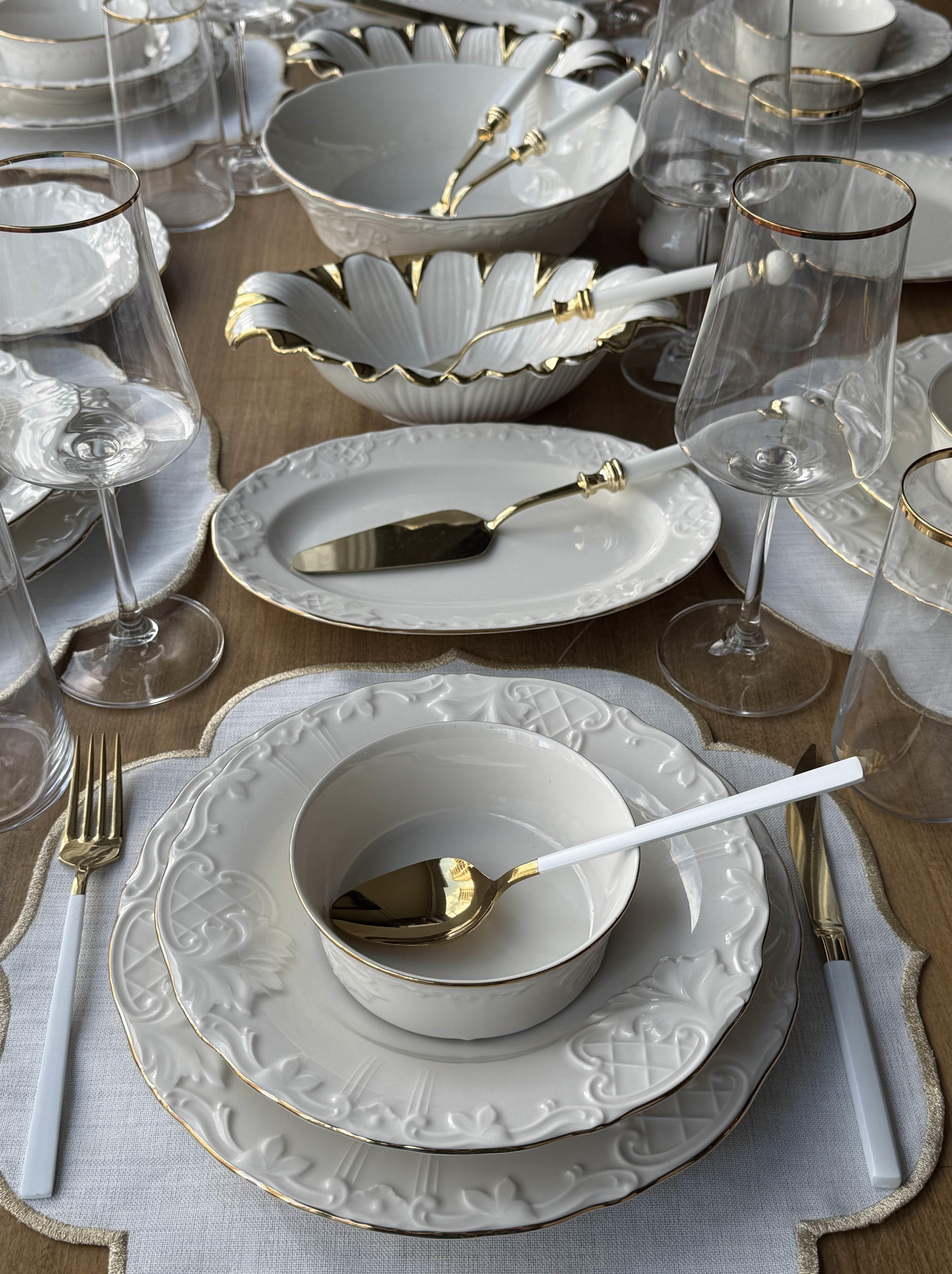  İris Gold Yemek Takımı 96 Parça 6 Kişilik